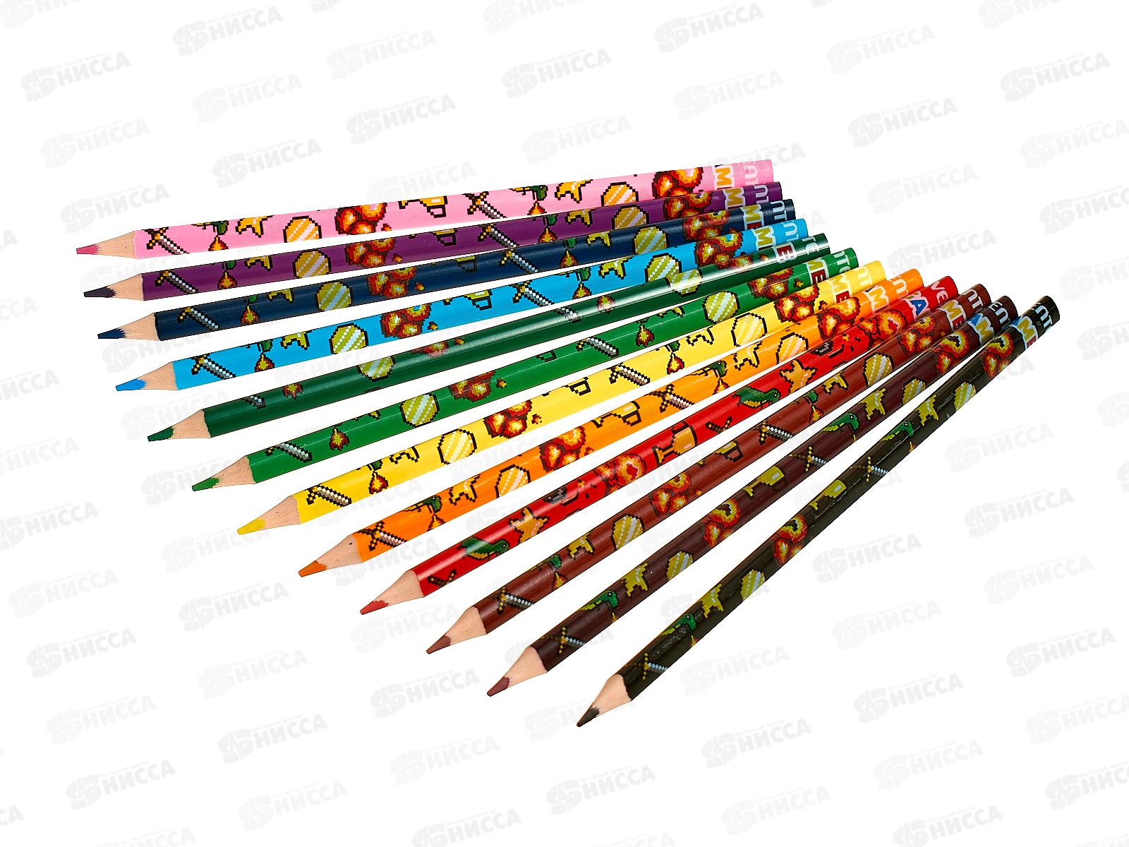 Карандаши 12 цветов deVente Game, трехгранные картонная упаковка 5022126*12/120