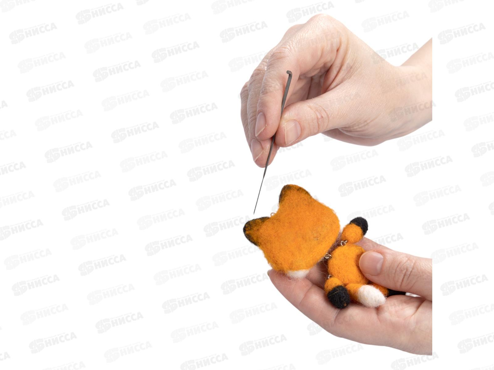 Валяние шерстью, брелок &quotЛисёнок&quot (подвижные детали) 05298