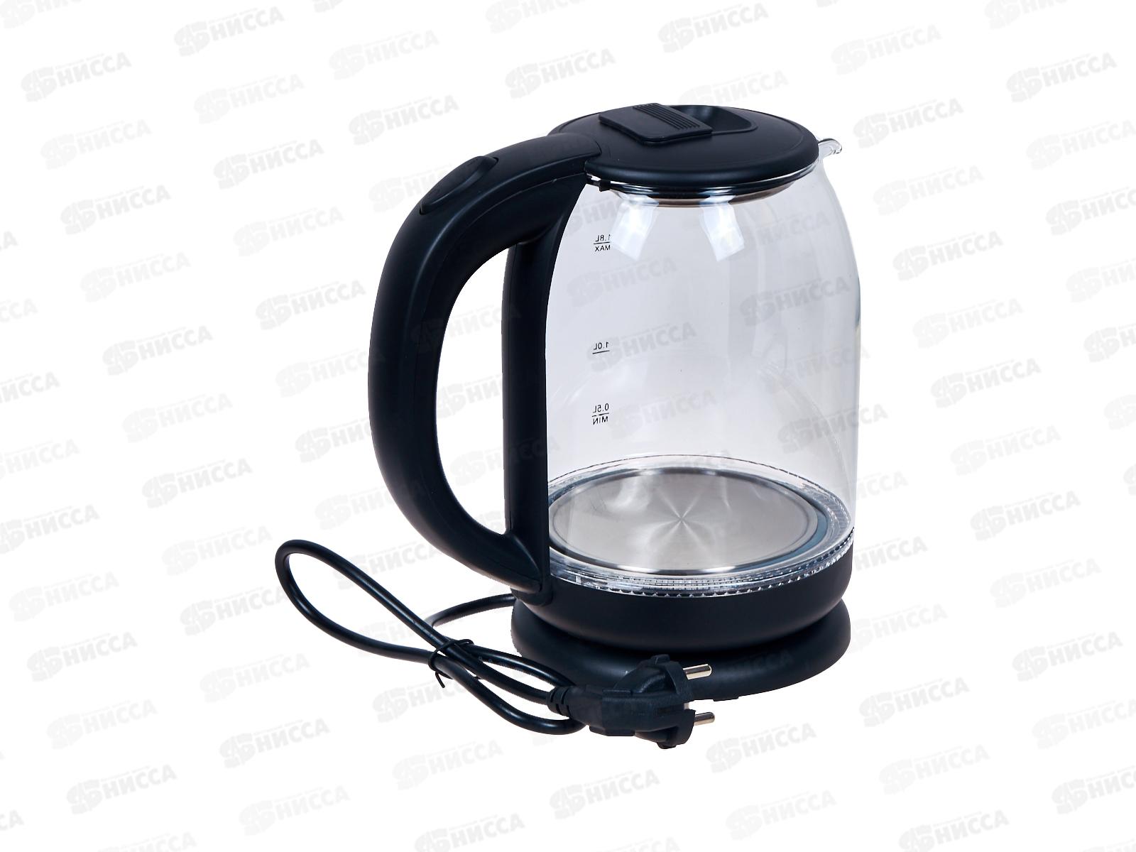 Чайник электрический HP-2709SPBK Super Promo 1,8л стекло черный
