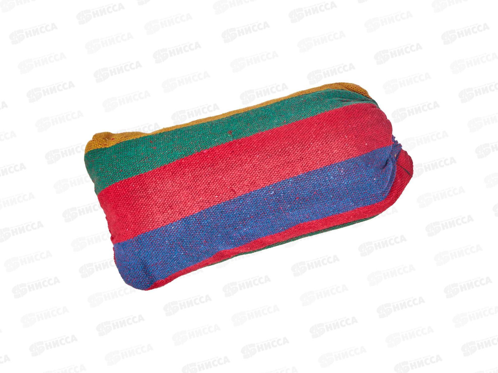 Гамак 190*80см (до 100кг) ткань хлопок, полосатый 681690