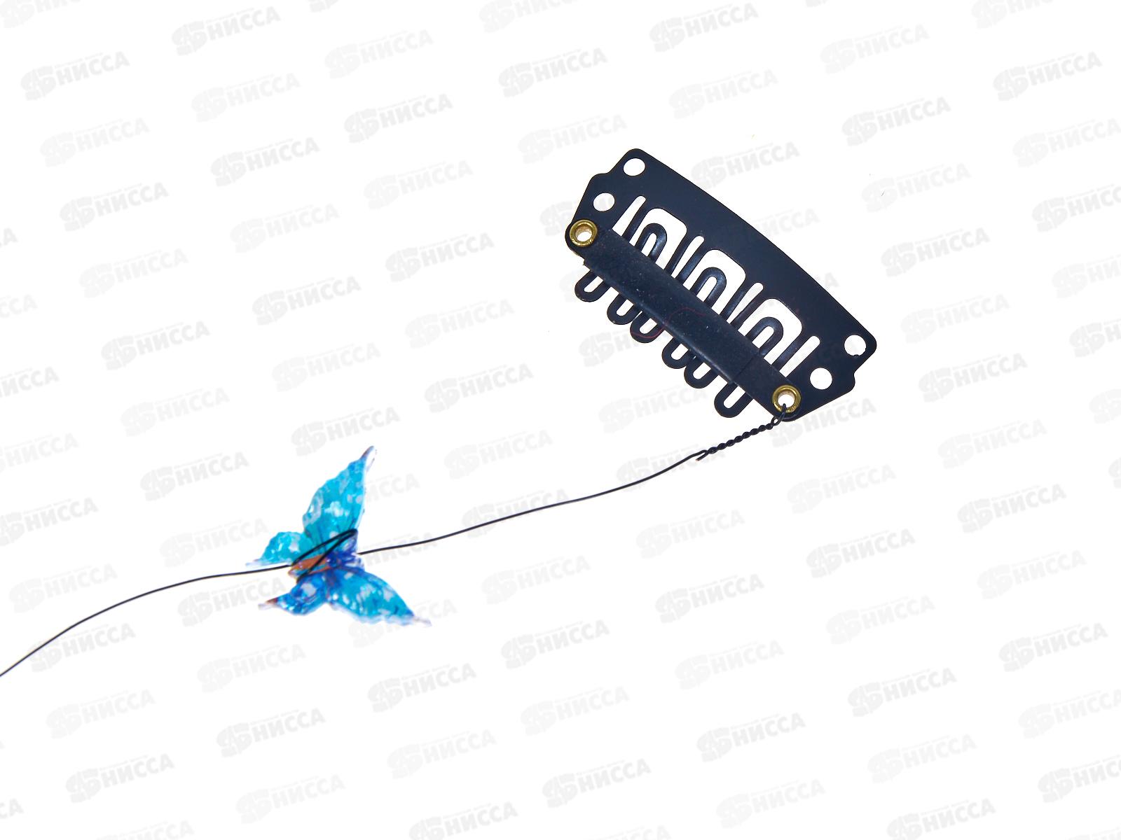 Прядь для волос металл цветн фигурки стразы в асс №1107