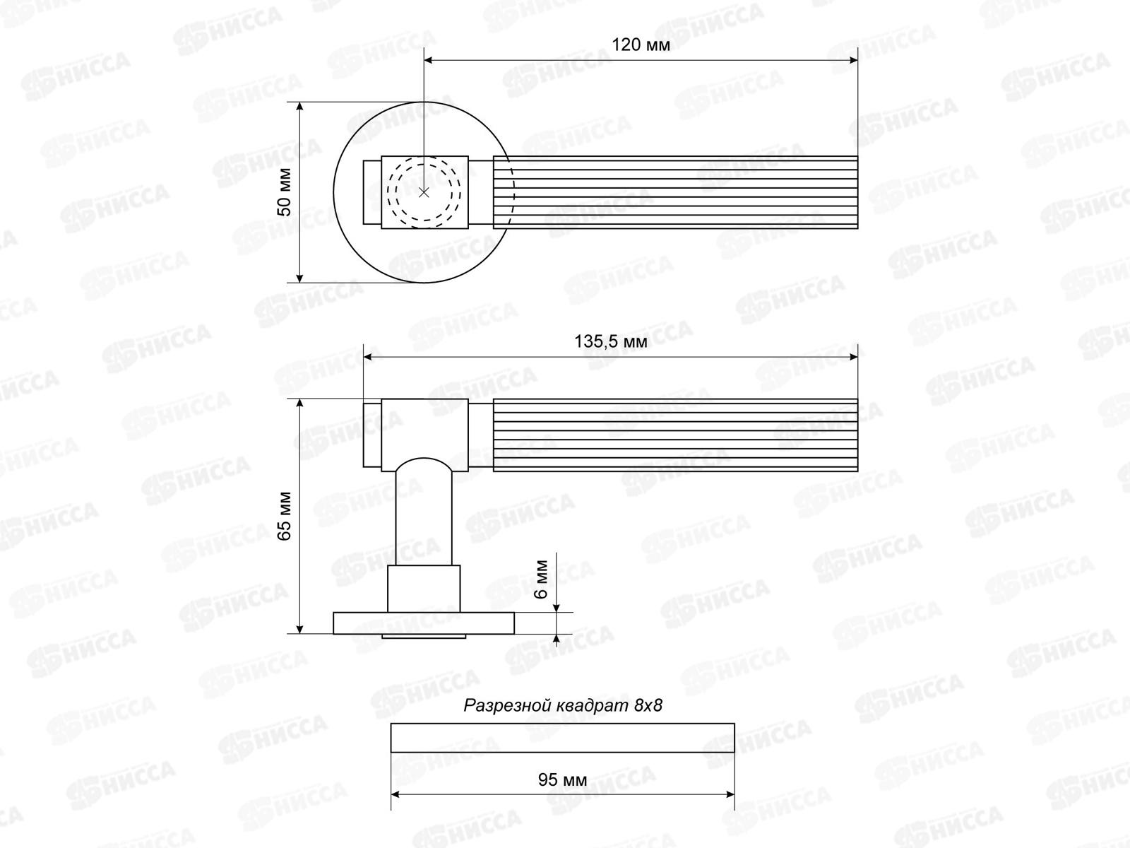 Ручки для дверей A.A.C. Esteta Black матовый черный 53150 комплект 632 *20