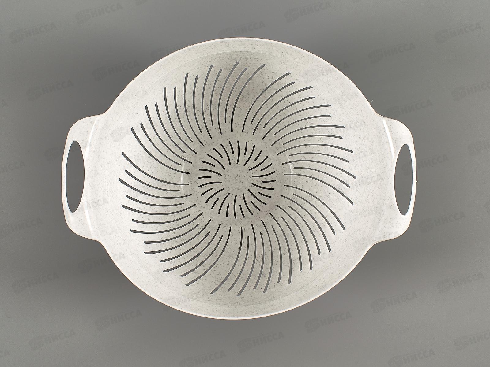 Дуршлаг 3,5л с ручкой мраморный *20  ИНТ