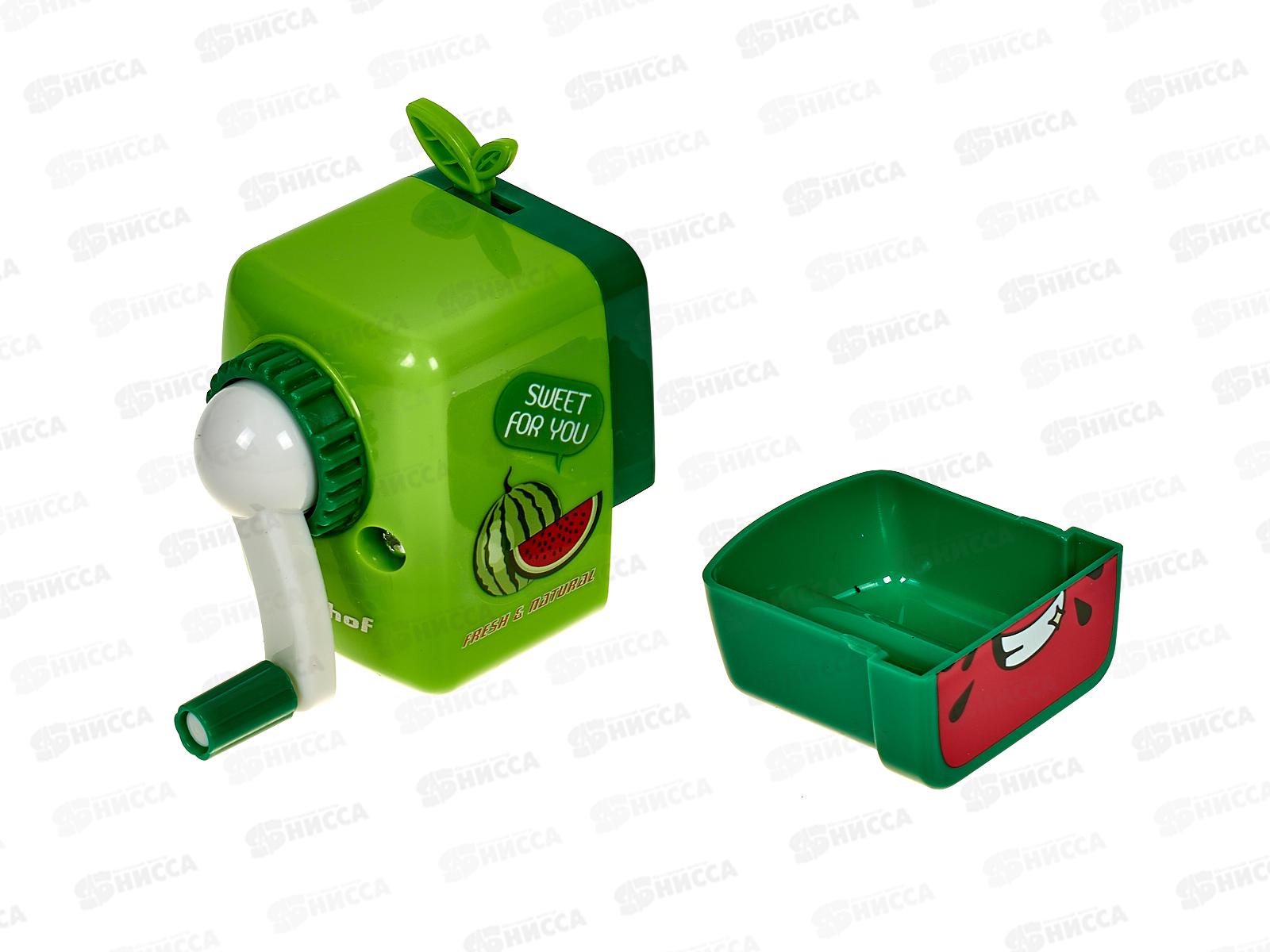 Точилка механическая SILWERHOF Монстрики Vitamin А арбуз 1 отв. 1832442 *12