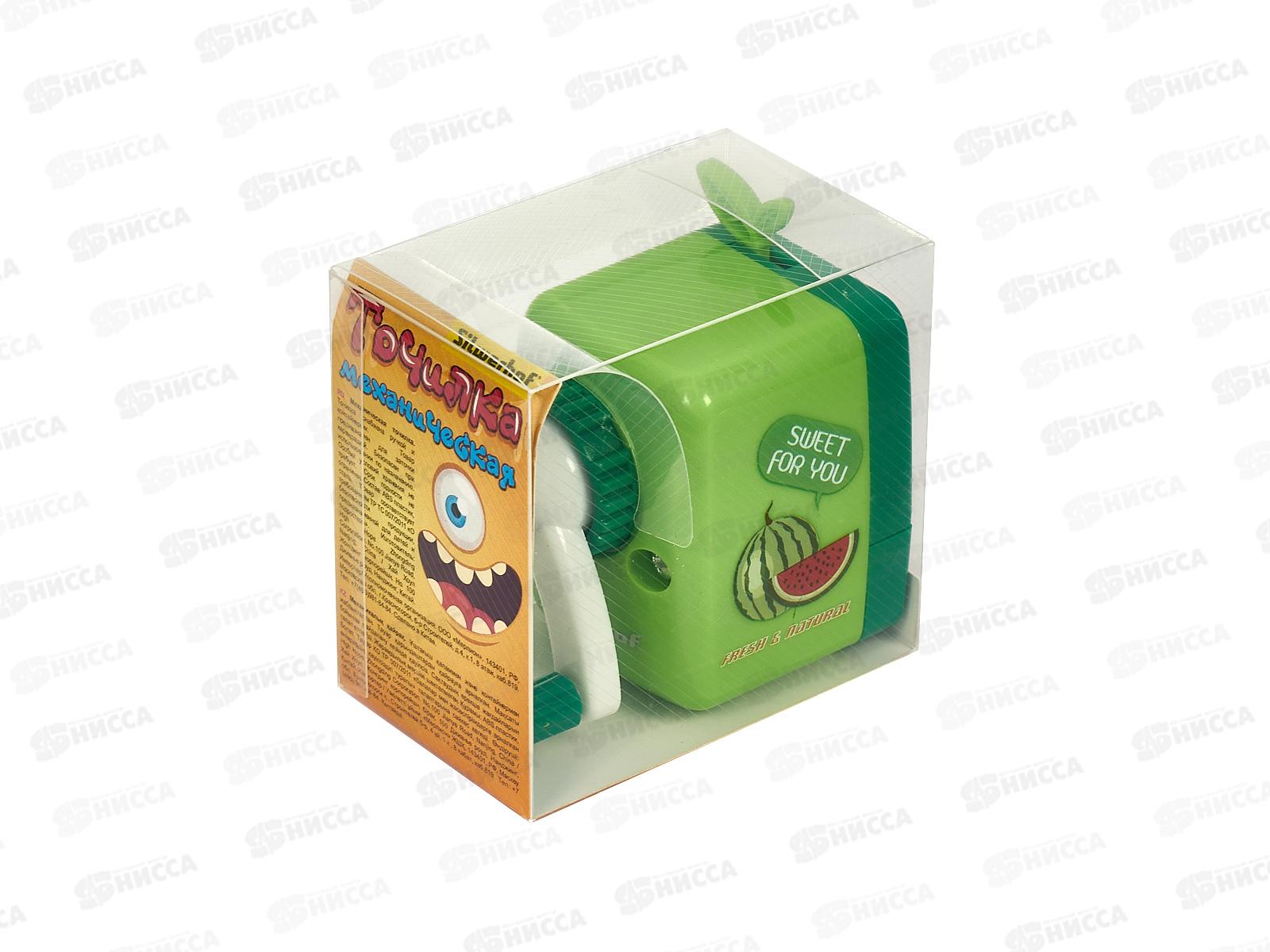 Точилка механическая SILWERHOF Монстрики Vitamin А арбуз 1 отв. 1832442 *12