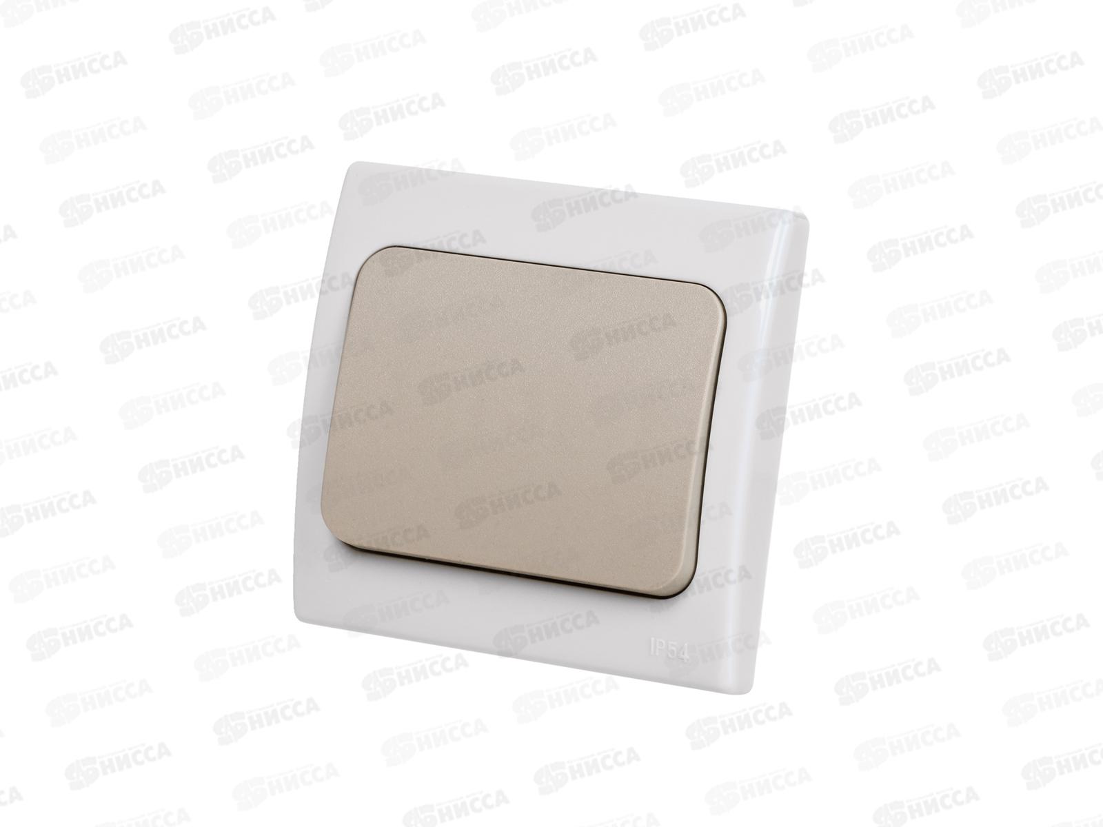 Выключатель TDM 1-клавиша  открытая установка, IP54 10А &quotВуокса&quot серый 0101