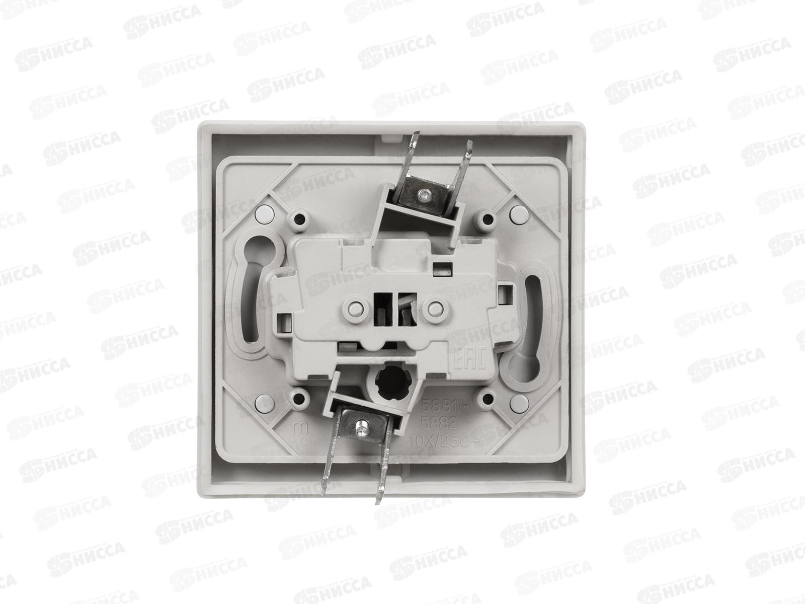 Выключатель TDM 1-клавиша  открытая установка, IP54 10А &quotВуокса&quot серый 0101