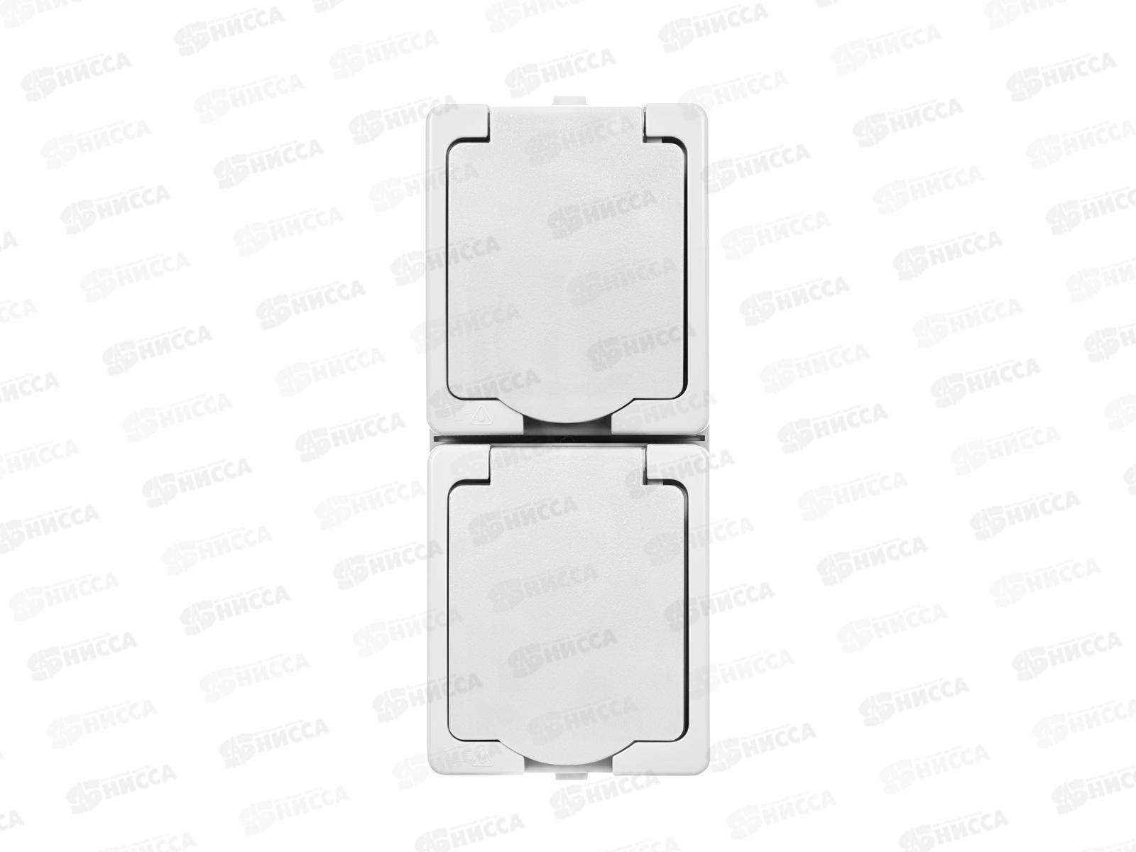 Розетка TDM двойная, открытой установки, (верт.), IP54 16А &quotВуокса&quot 2П+3 1009