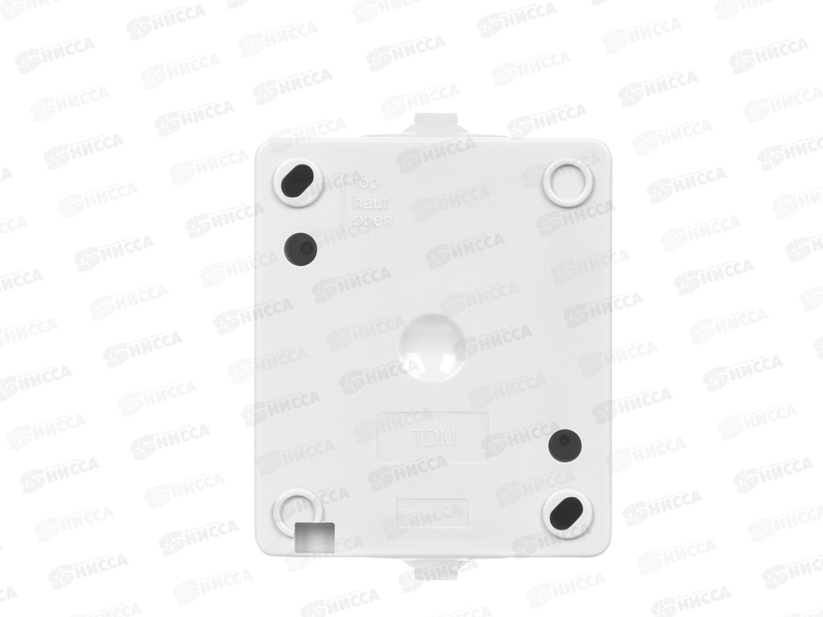 Выключатель TDM 1-клавиша, открытая установка  с подсветкой IP54 10А &quotВуокса&quot белый 1004