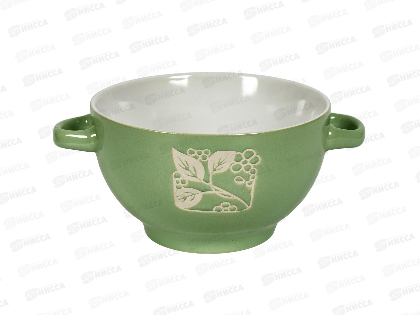 Набор бульонниц 550мл на мет подставке 6шт микс 23812 *1/4