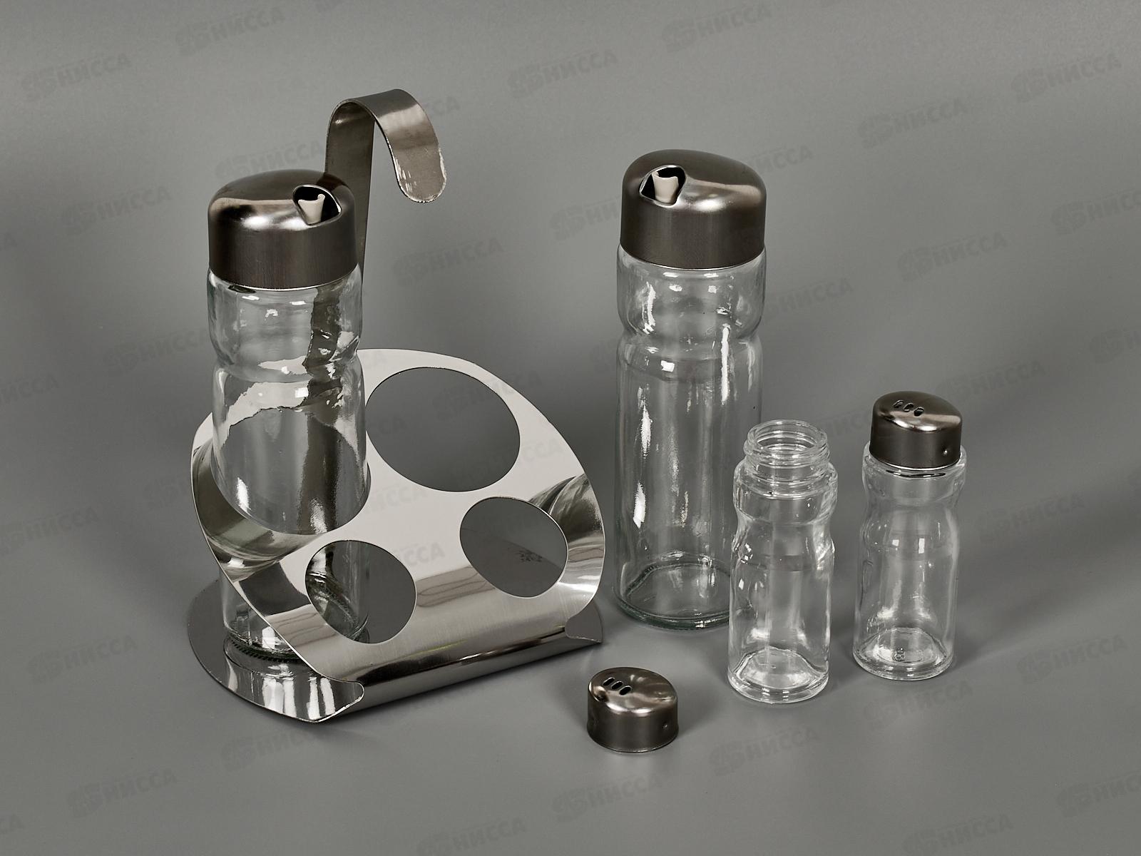 Набор емкостей для специй 60мл*2+150мл*2 на подставке 323-80 *1/36