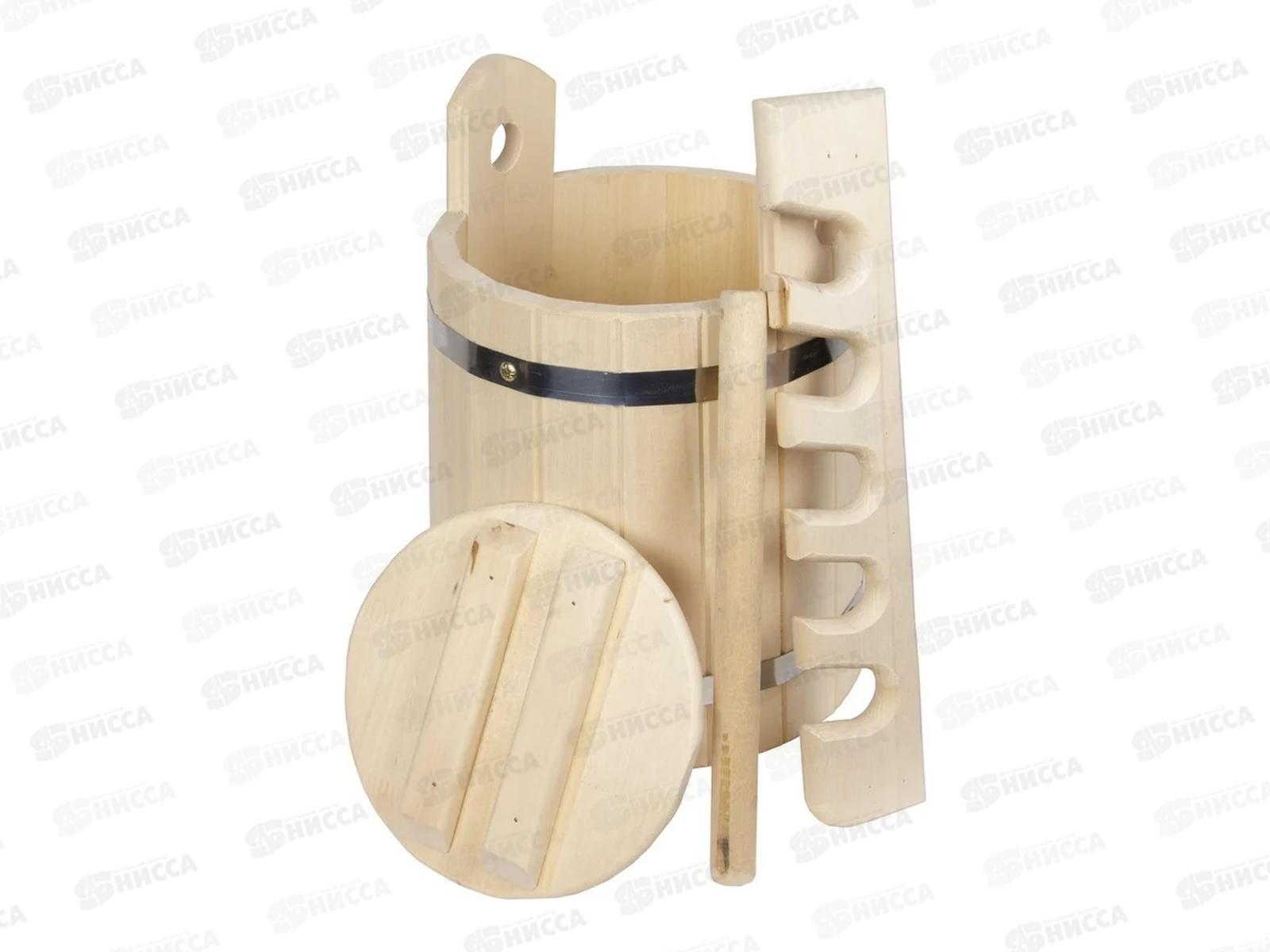 Кадка с гнетом 10л липа Банная линия 12-471