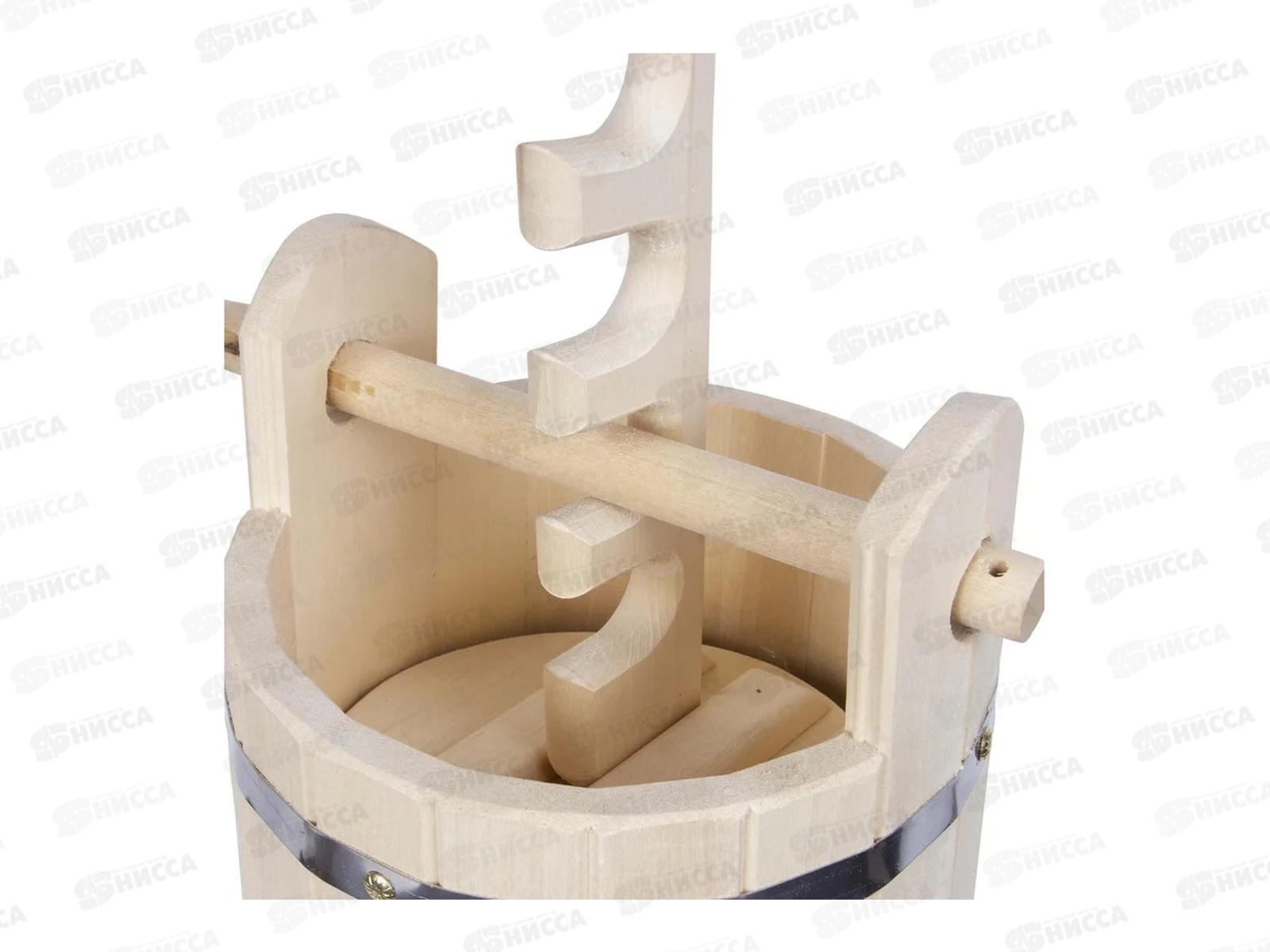 Кадка с гнетом 10л липа Банная линия 12-471