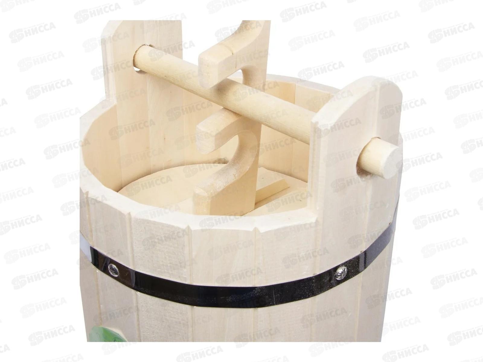 Кадка с гнетом 5л липа Банная линия 12-571