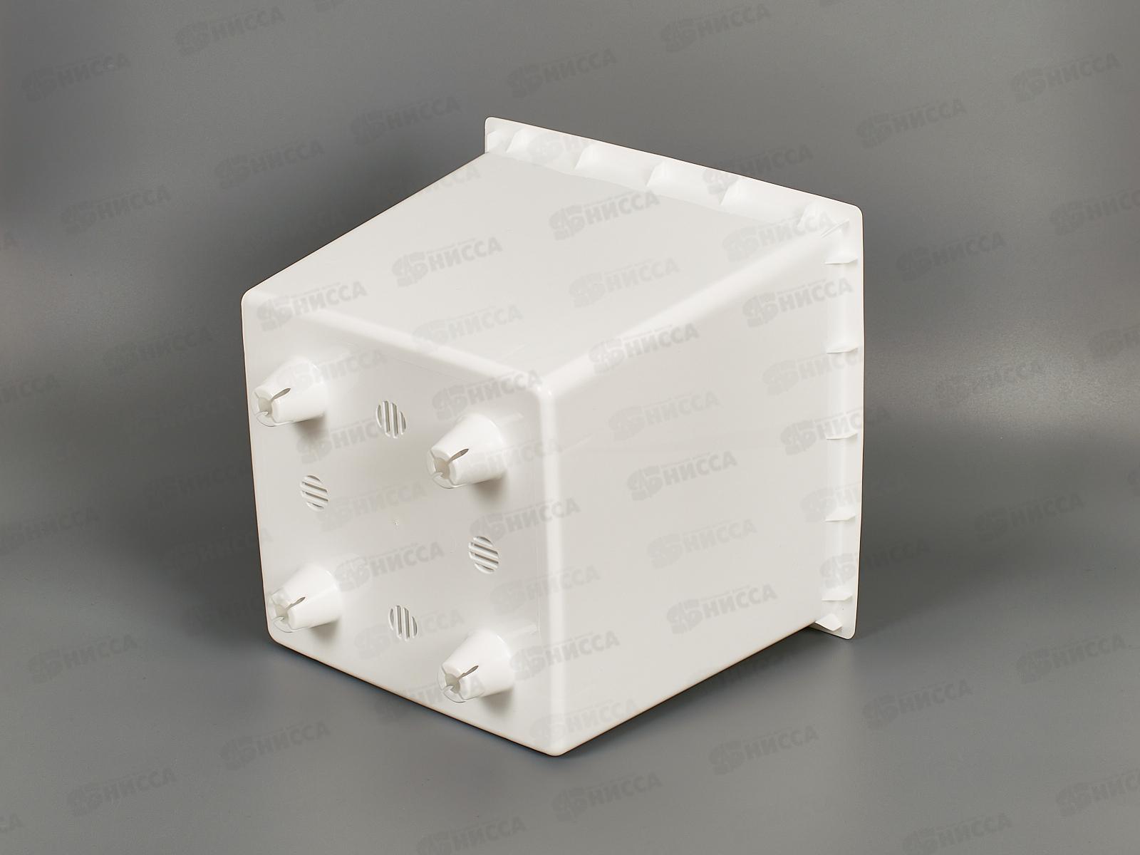 Горшок для цветов Квадро 13л Белый (с вкладкой) д.25 н.25 *3