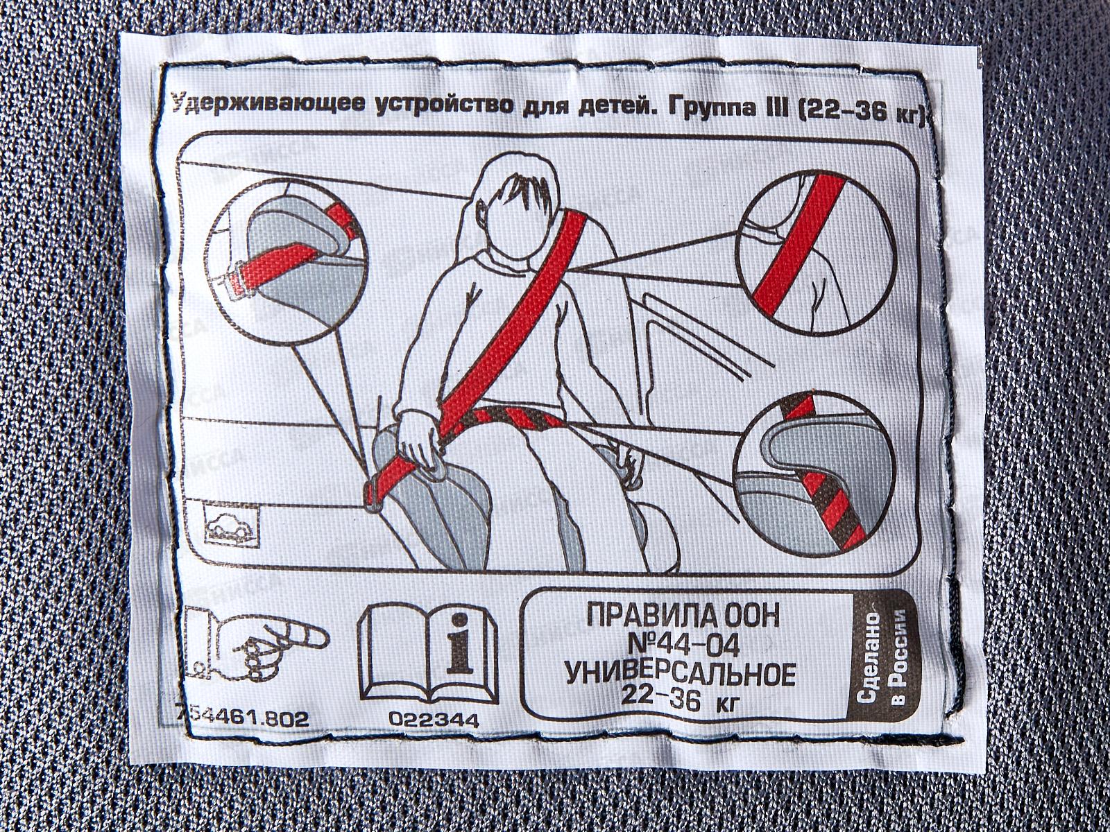 Удерживающее устр. Kids Planet Foton черный карбон, 22-36кг, 6-12лет н