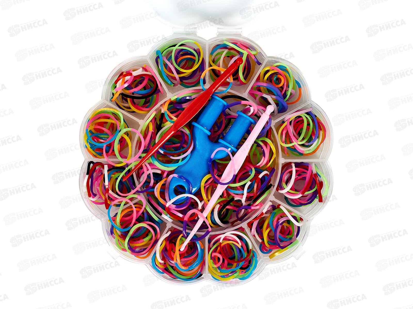 Набор резинок для плетения браслетов TZ-32111 (700штук)+Станок ЦВЕТОЧЕК