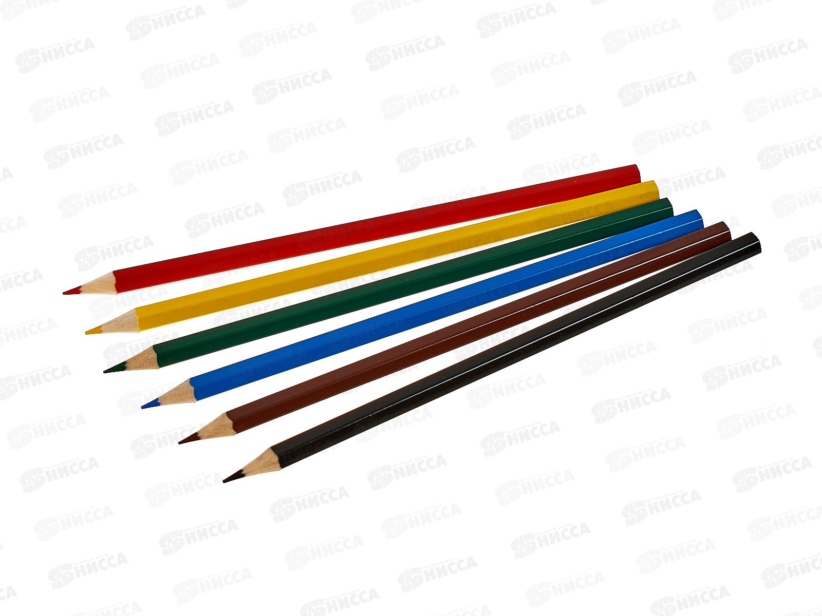 Карандаши 6 цветов Красин &quotПриключения&quot шестигранные,КР-060200*32