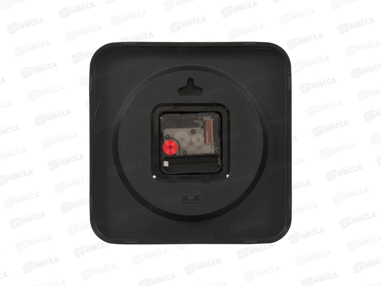 Часы настенные &quot21 Век&quot 1918-112 Дерево Рубин d-19*19см черный