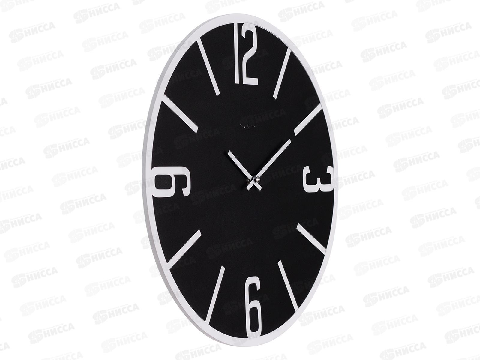 Часы настенные &quot21 Век&quot 4013-001 40см Моменты Рубин черный+белый