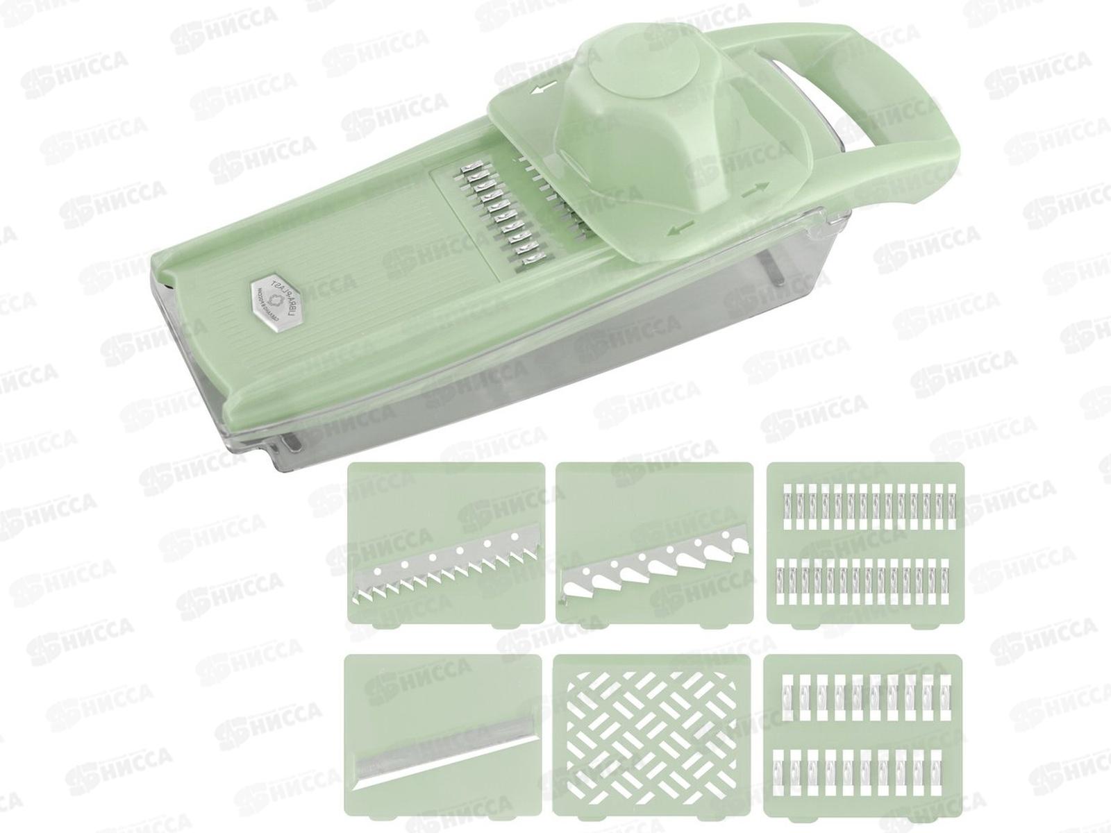 Терка с 6 насадками держателем и контейнером MT76-119 *100