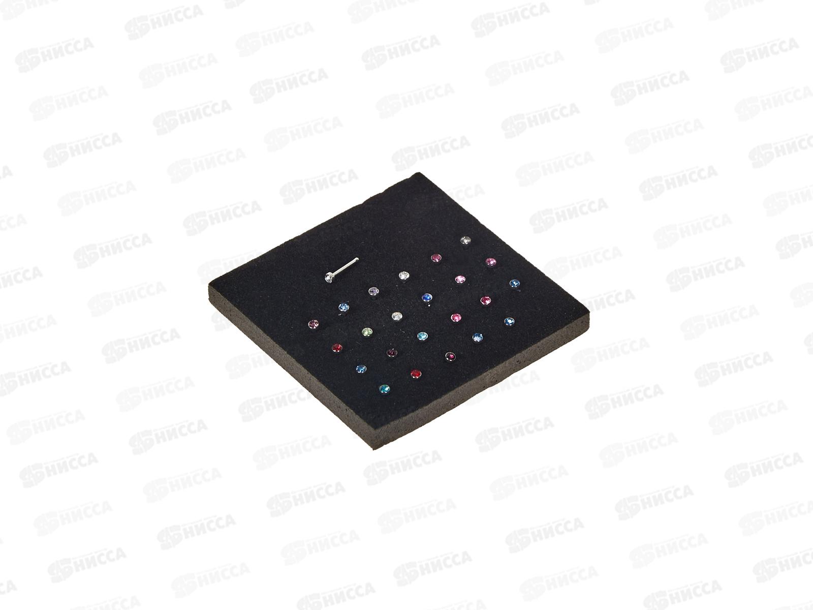 Гвоздики-пирсинг цветные стразы №208 (уп 24шт)