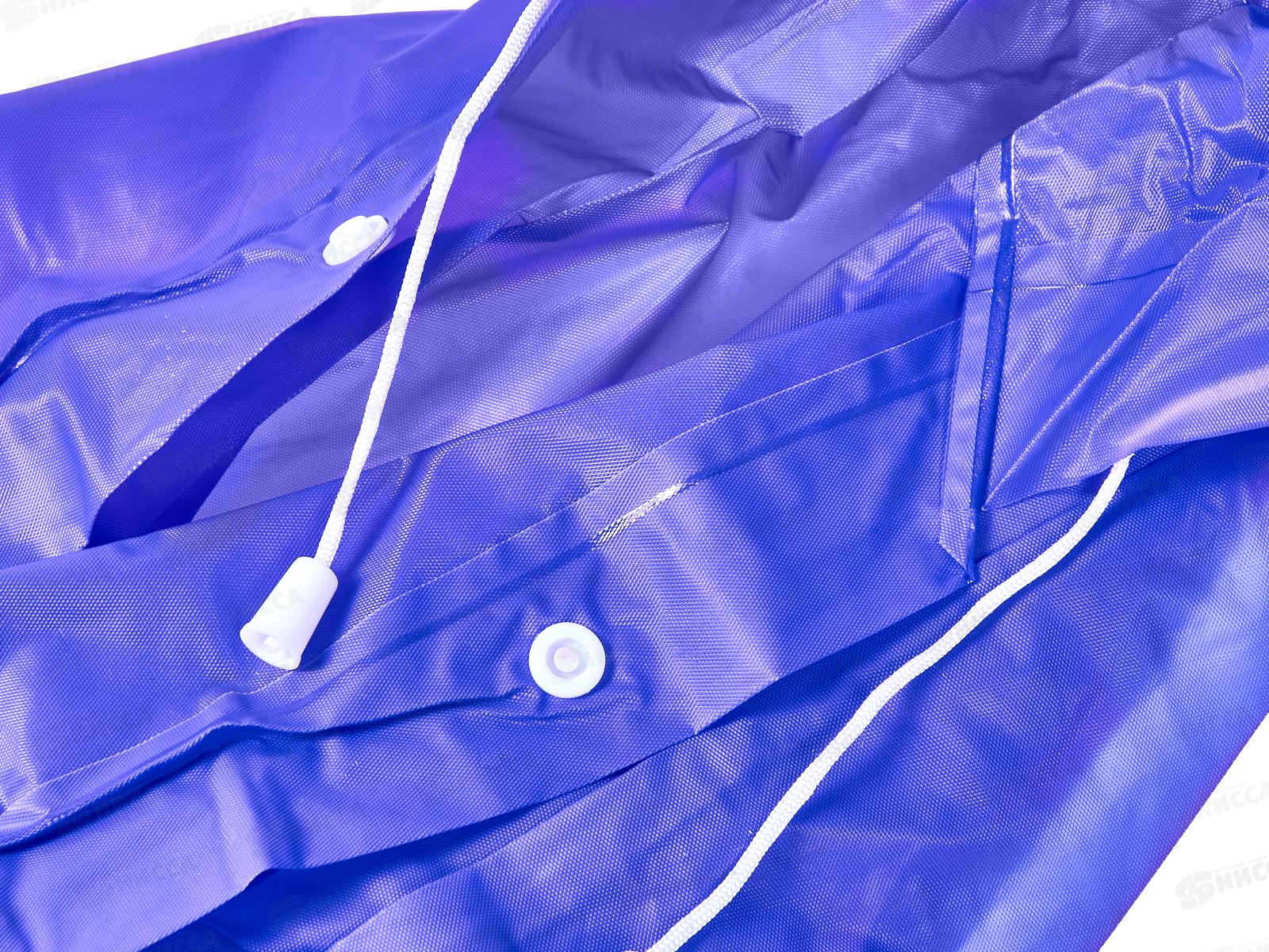 Дождевик-плащ EVAF12 с рукавами фиолетовый на кнопках