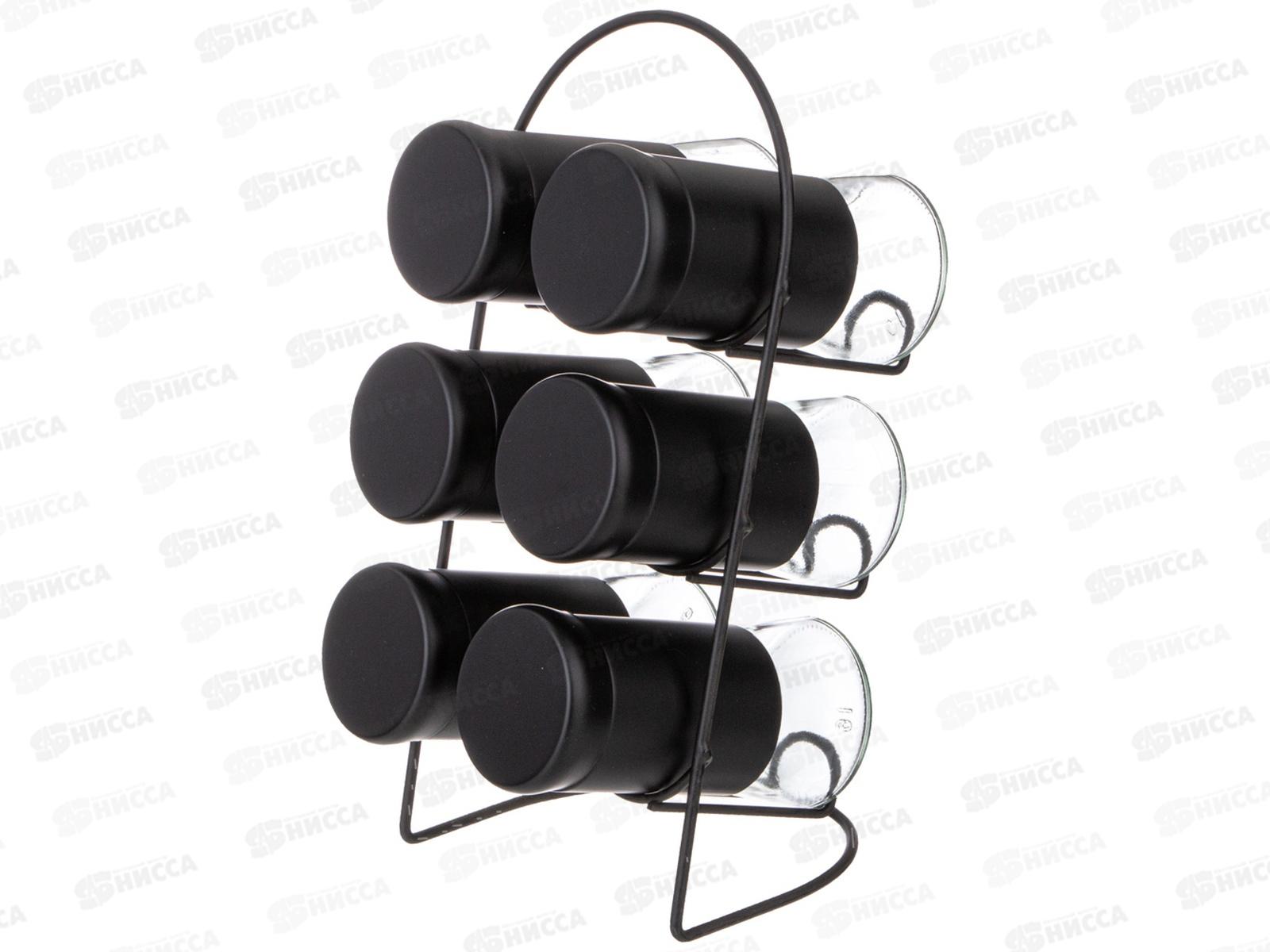 Набор баночек для специй из 6шт на металлической подставке 172-144