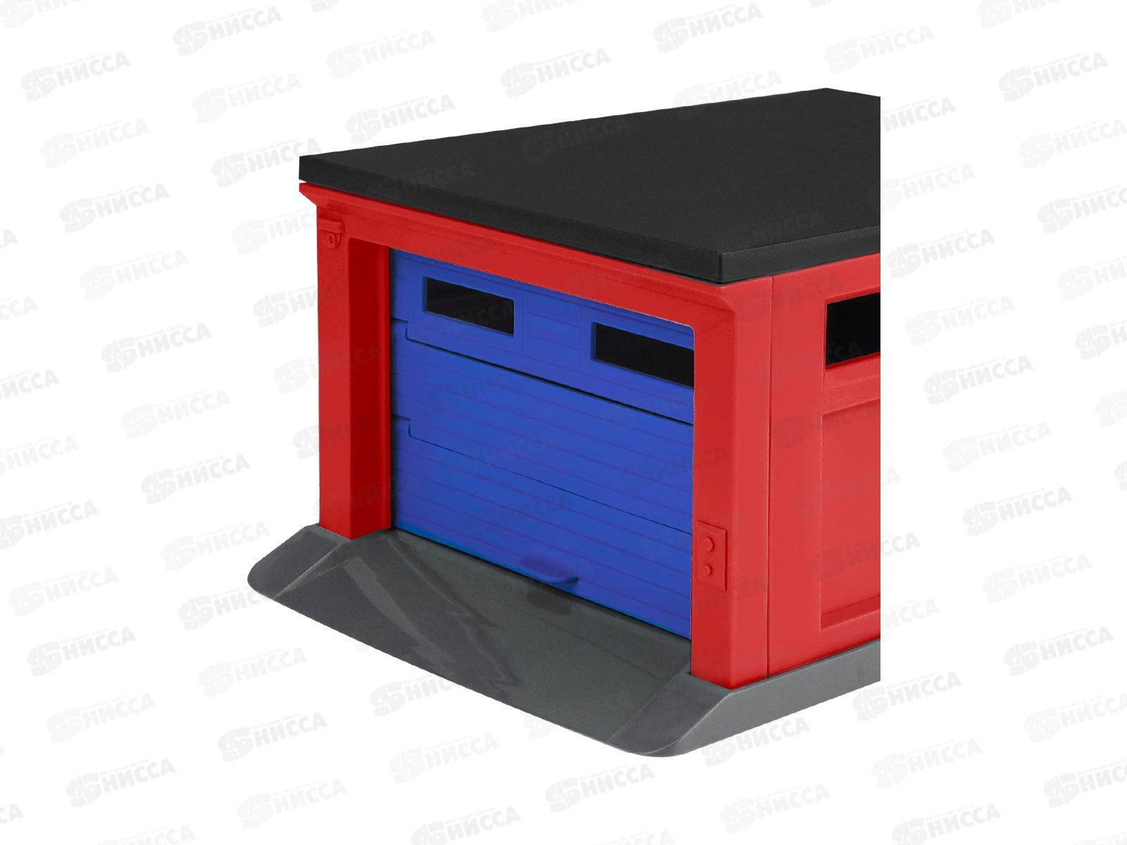 Гараж для машинок (красный,синий,чёрный,серый) 187х136х95мм, ГИМ-0976  *8