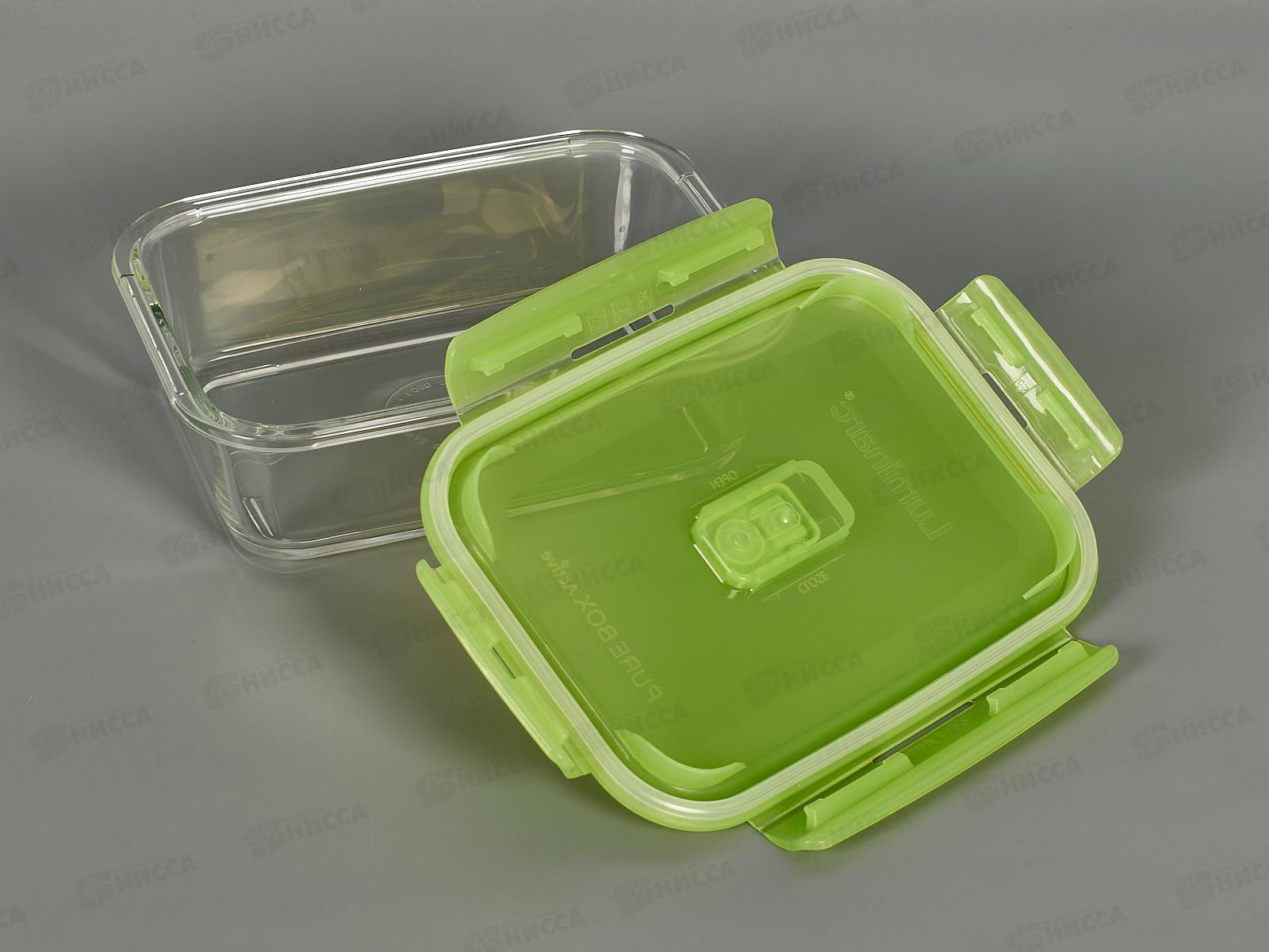 Контейнер Пюрбокс Актив Неон МИКС 1220мл прямоугольный P4565