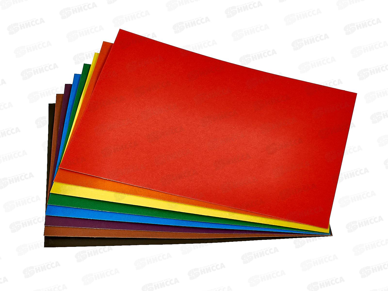 Цветной картон  8л 8цв МП немел.Чебурашка,.53134*40