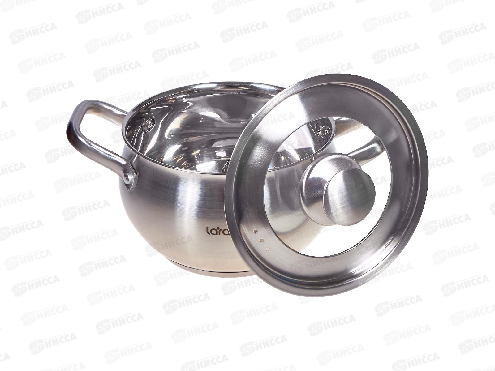 Кастрюля Токио 18х11,5см 3.1л, индукционное дно, крышка LR02-262