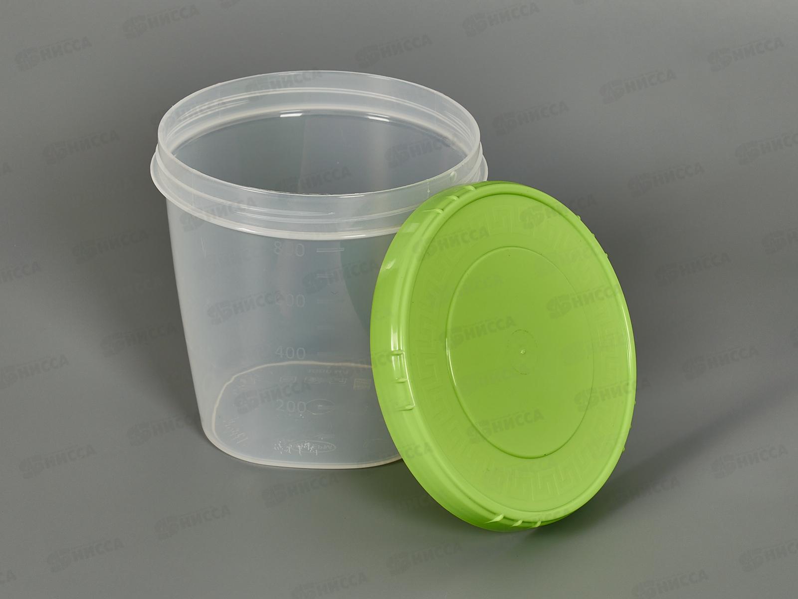 Емкость (Банка) 1л крышка салатовая *40  ИНТ