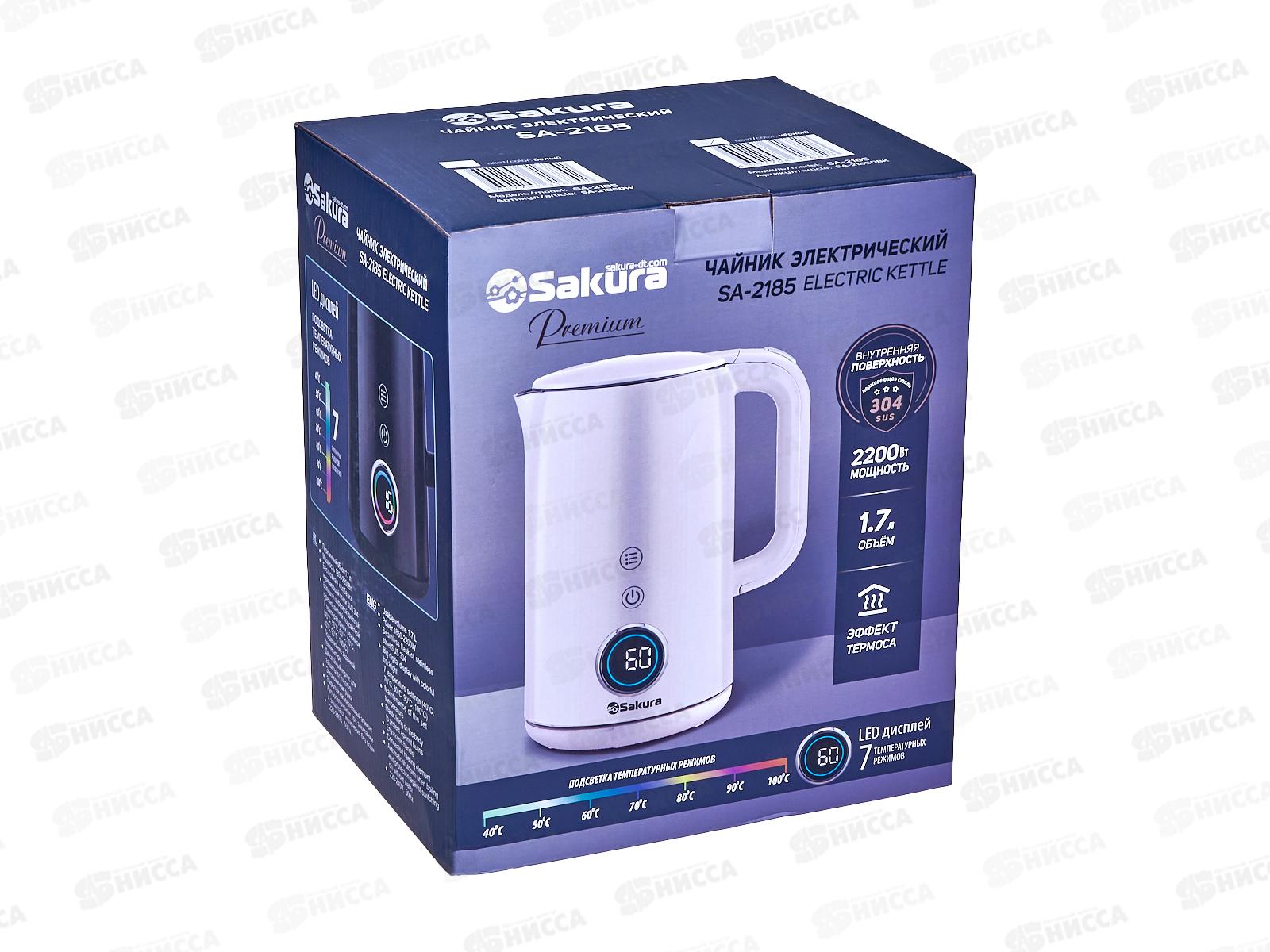 Чайник электрический SA-2185DBK Premium 1,7л черный дисплей