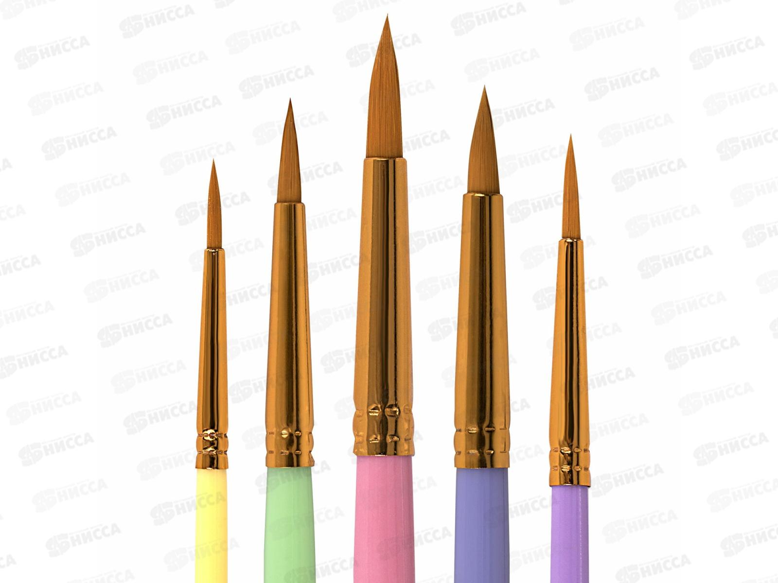 Кисть BRAUBERG kids синтетика 5шт (круглые №1,2,3,4,5) 201076 *12