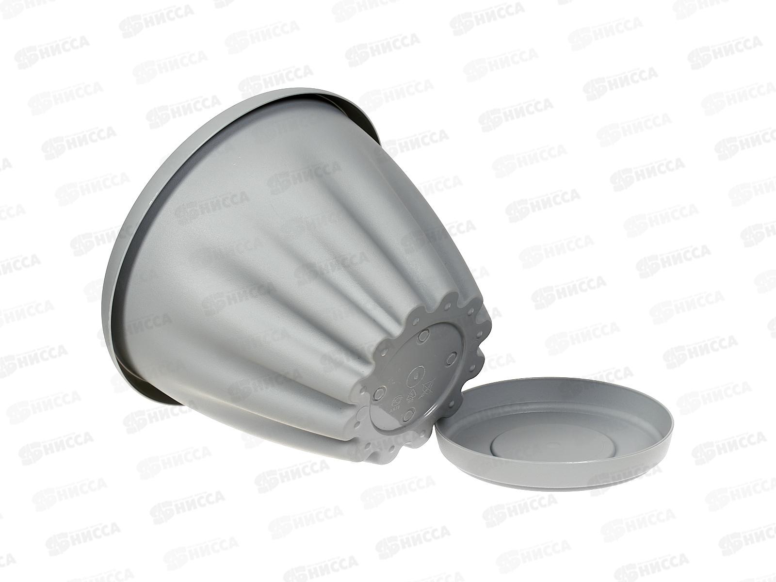 Горшок Знатный D180мм 2л с/подст Св-серый М302СВС *28