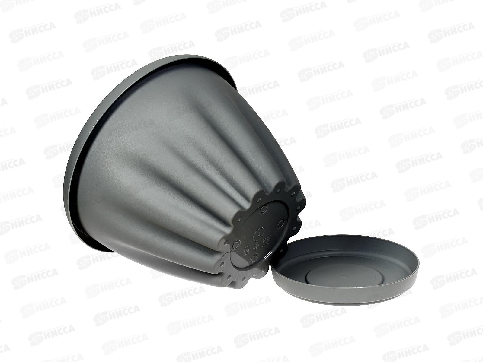 Горшок Знатный D180мм 2л с/подст Серый М302СЕР *28