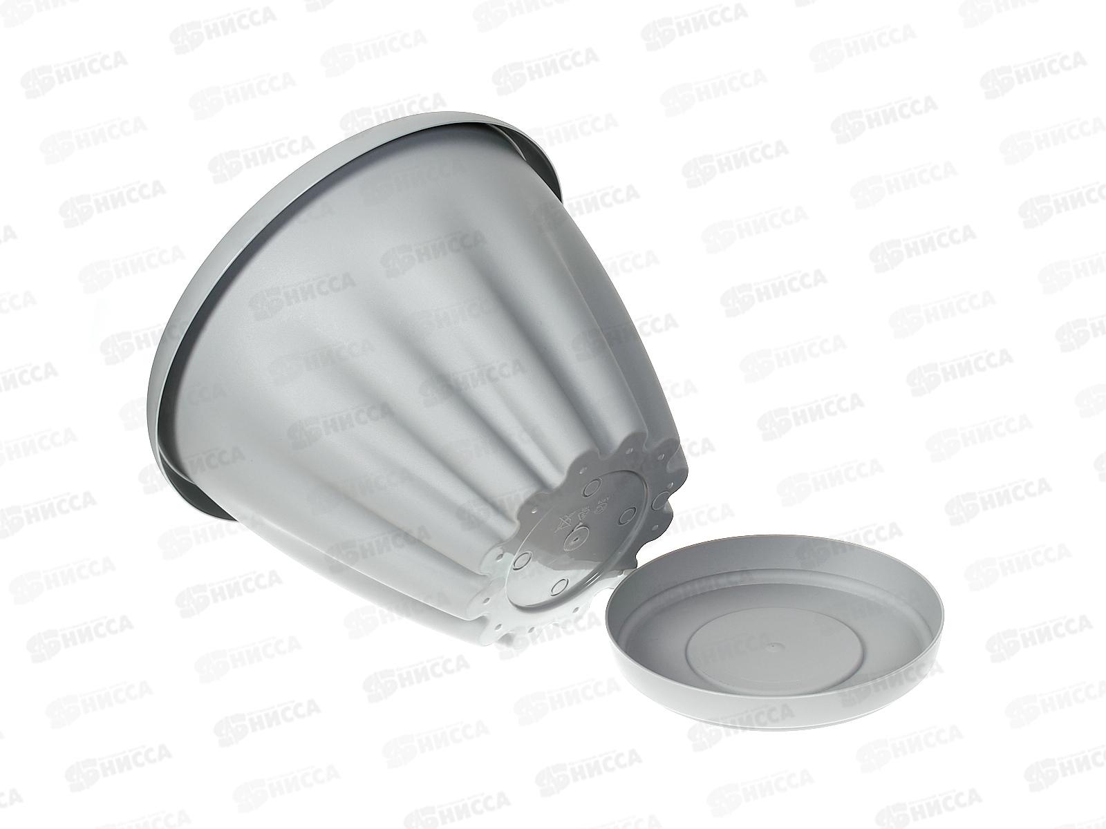 Горшок Знатный D225мм 3,9л с/подст Св-серый М303СВС *16