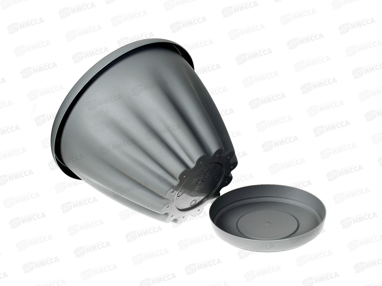 Горшок Знатный D225мм 3,9л с/подст Серый М303СЕР *16