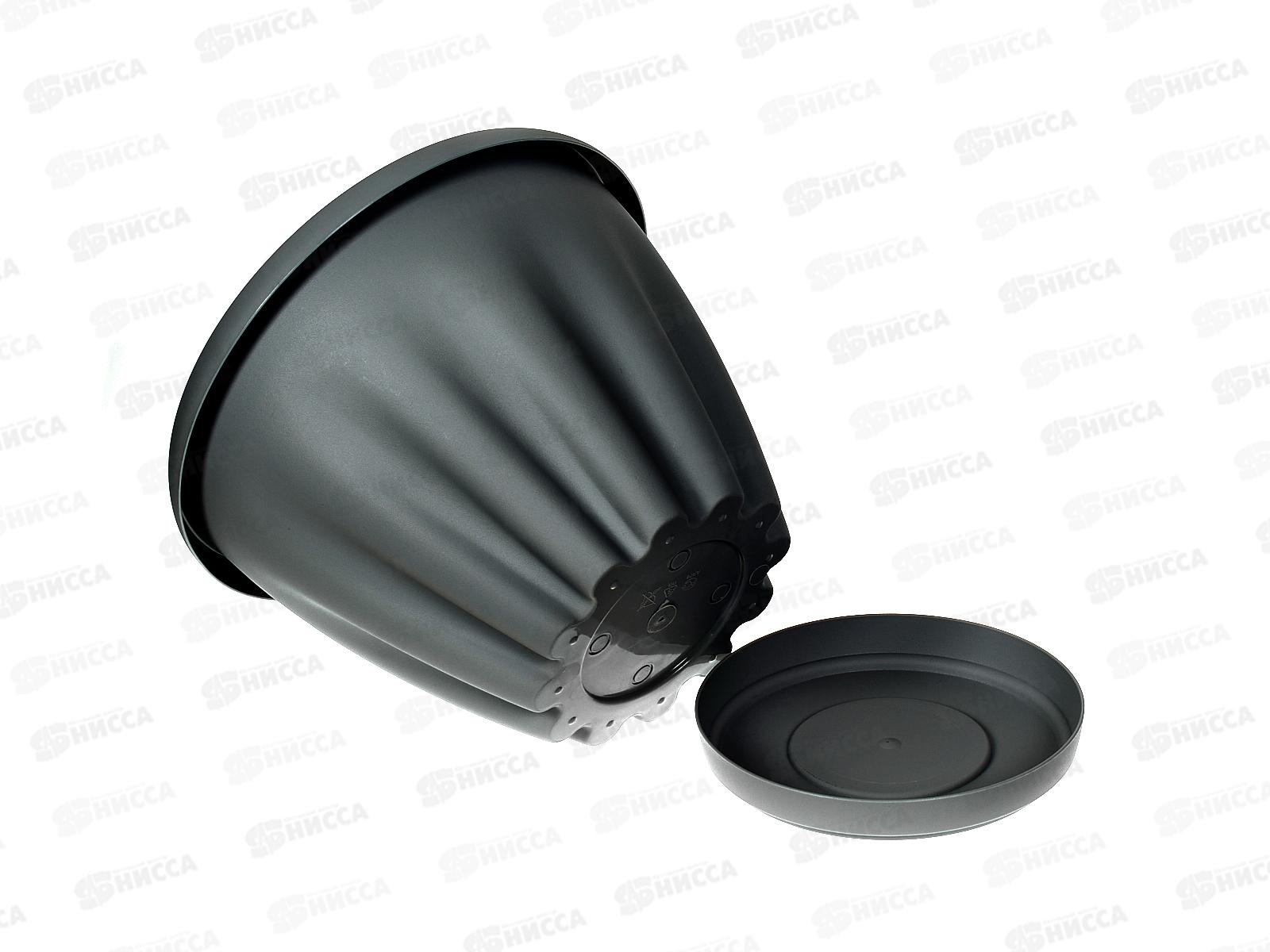 Горшок Знатный D225мм 3,9л с/подст Графит М303ГРАФ *16