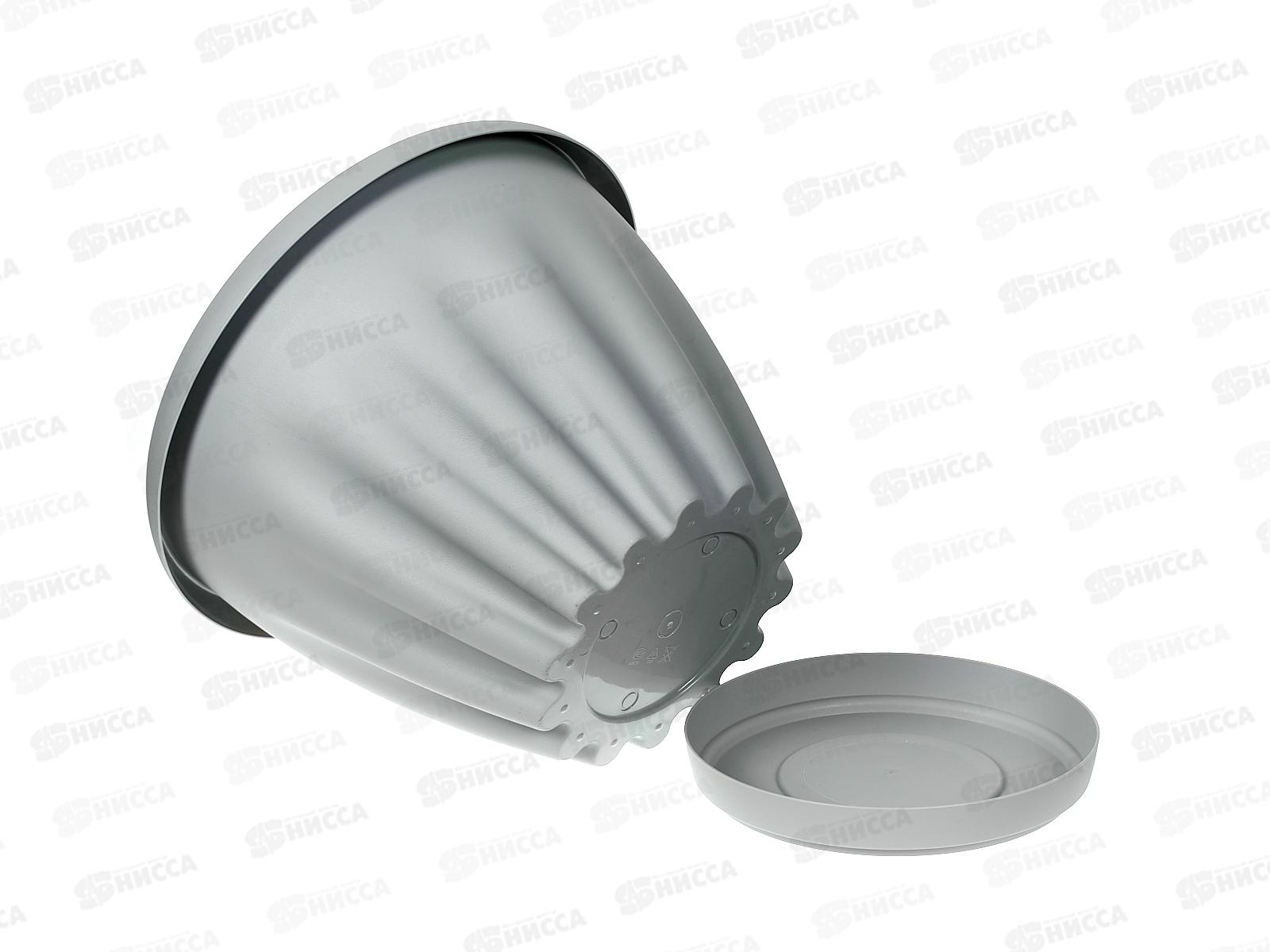 Горшок Знатный D270мм 6,7л с/подст Св-серый М304СВС *15