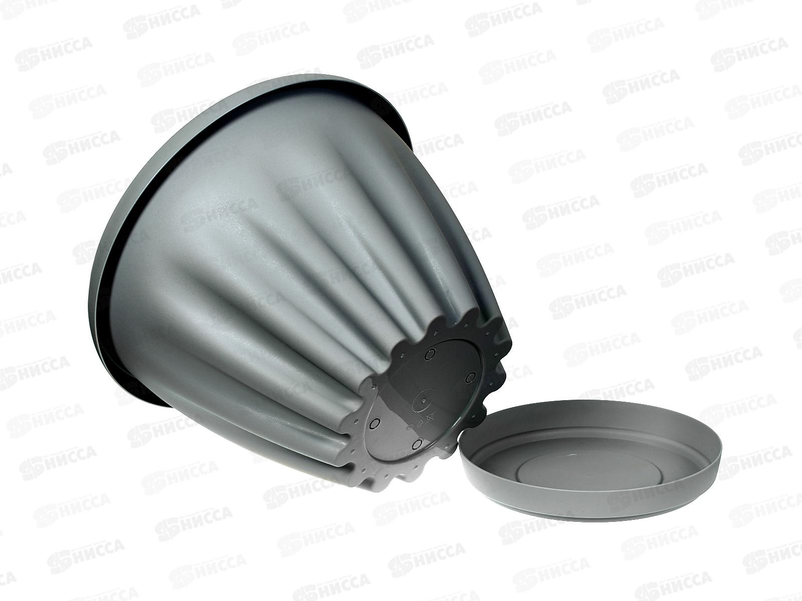 Горшок Знатный D320мм 11л с/подст Серый М305СЕР *12