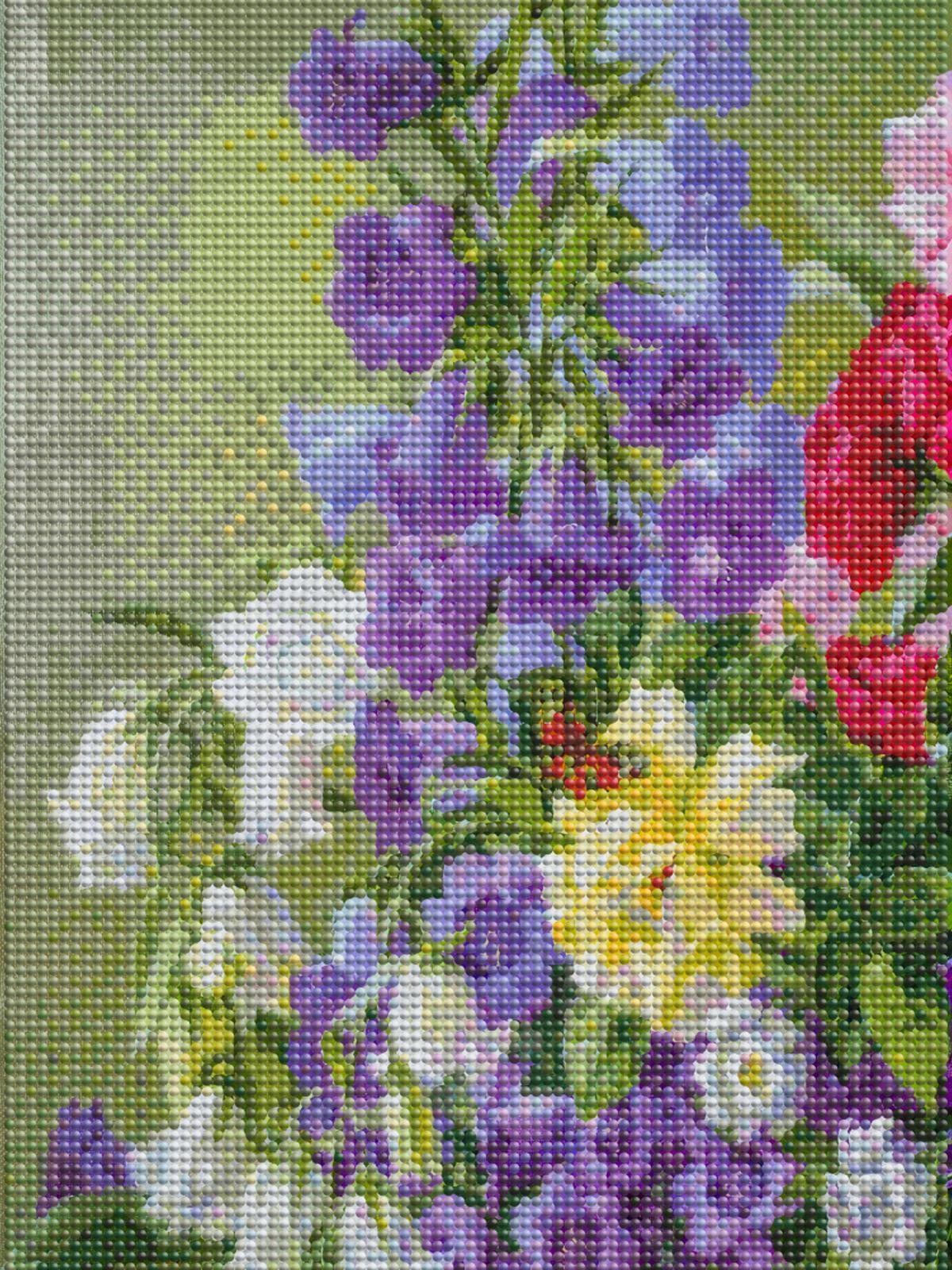 Алмазная мозаика (блестящая) 30х40см Колокольчики, НД-2711 без подр.