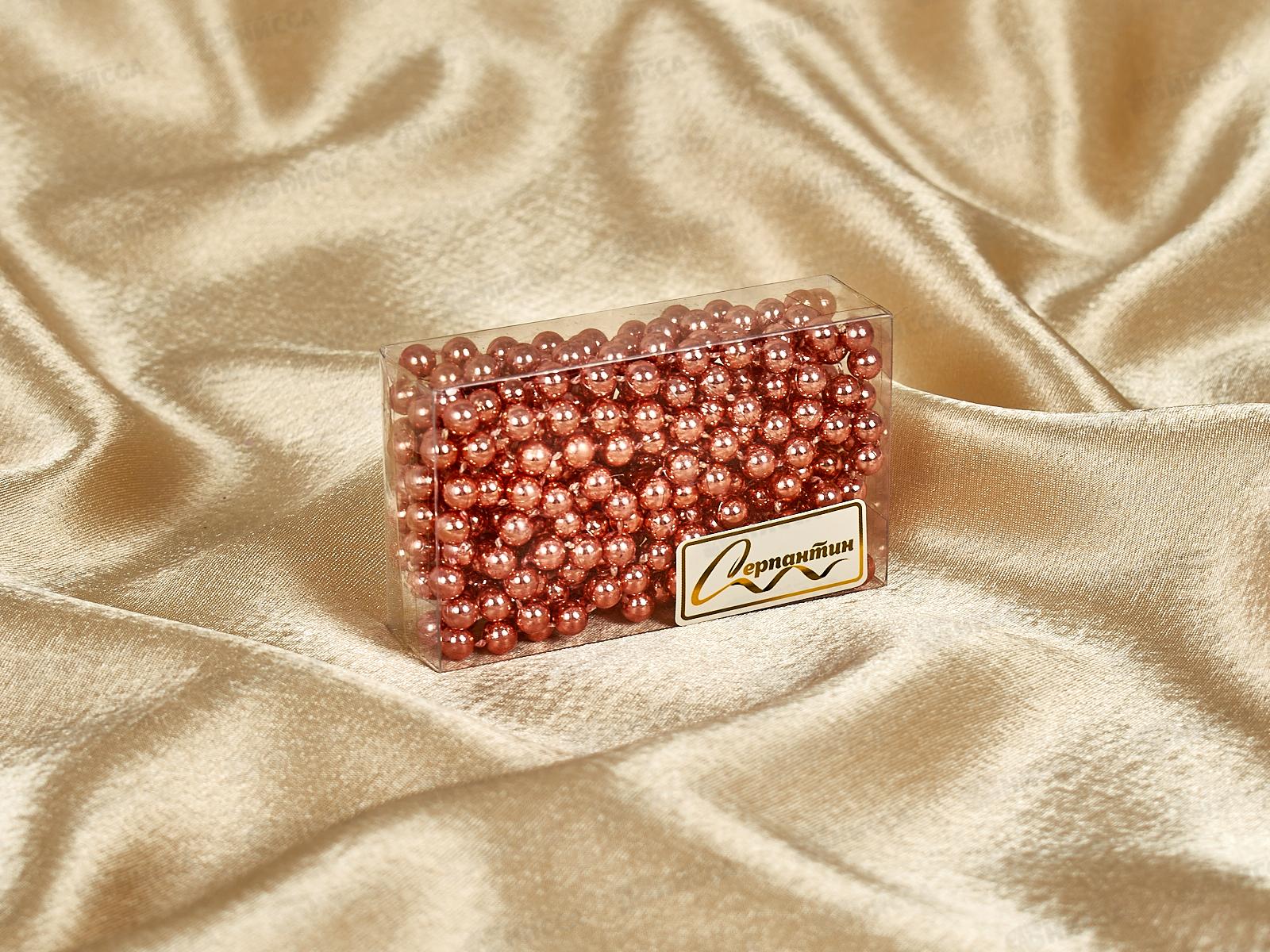 Бусы на елку &quotШарик&quot 2,7м розовое золото 556-229