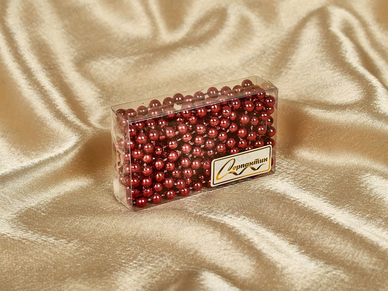 Бусы на елку &quotШарик&quot 2,7м темный рубин 556-230