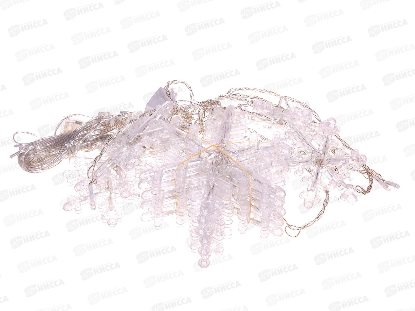 Гирлянда 2,5*0,9м &quotСнежинка&quot 130LED бел/син 130-303