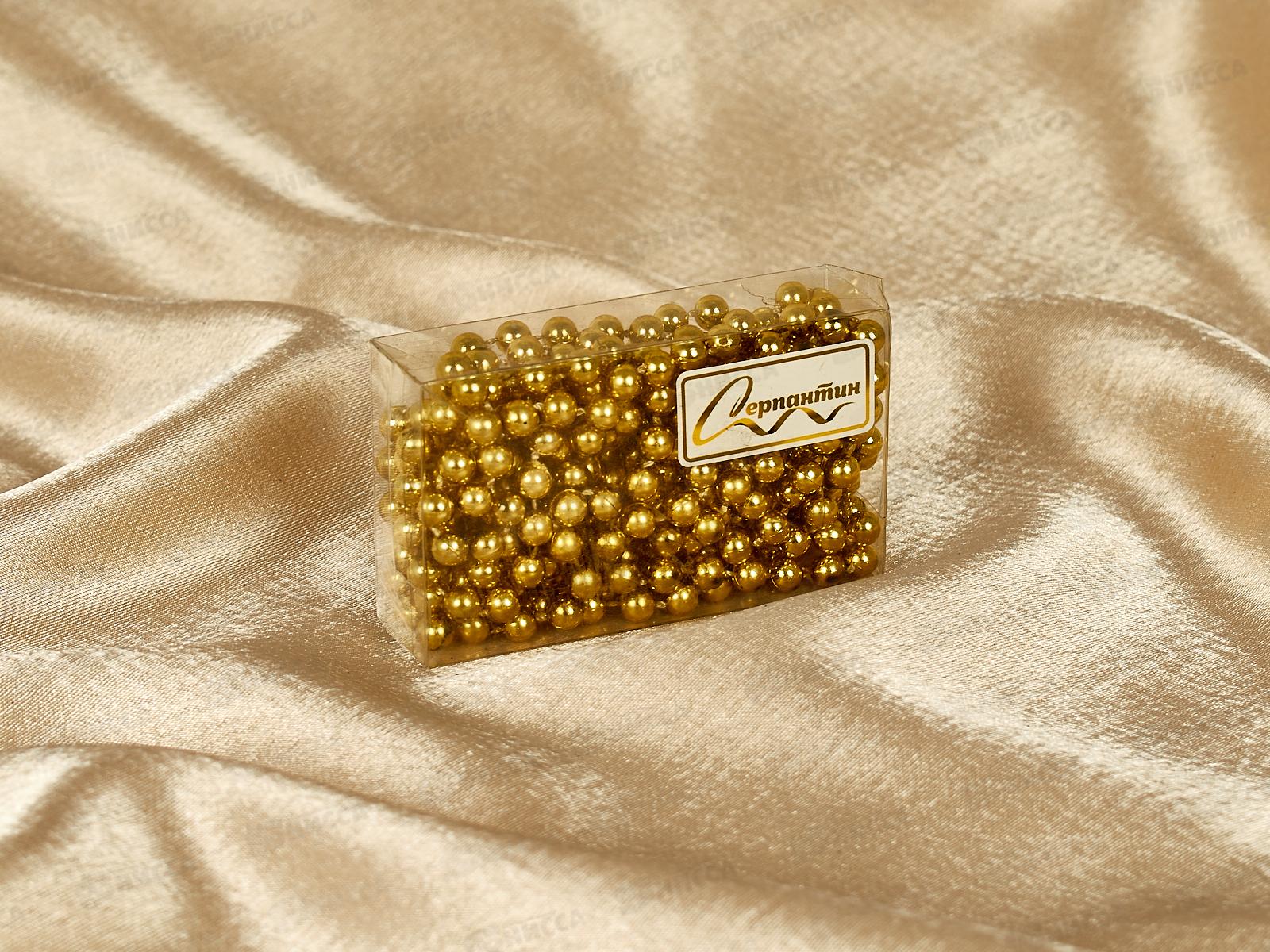 Бусы на елку &quotШарик&quot 2,7м золото 556-338