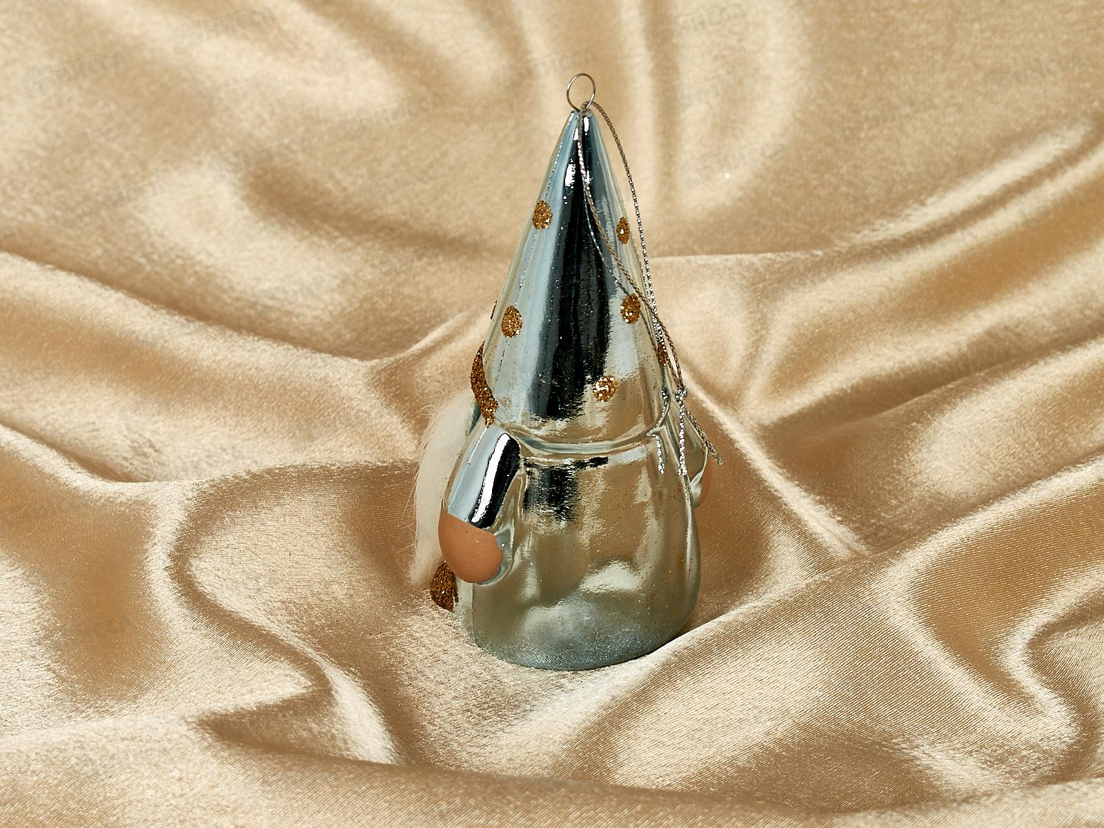 Елочная игрушка Веселый лесовичок 6,5*13см голубой 916-0707