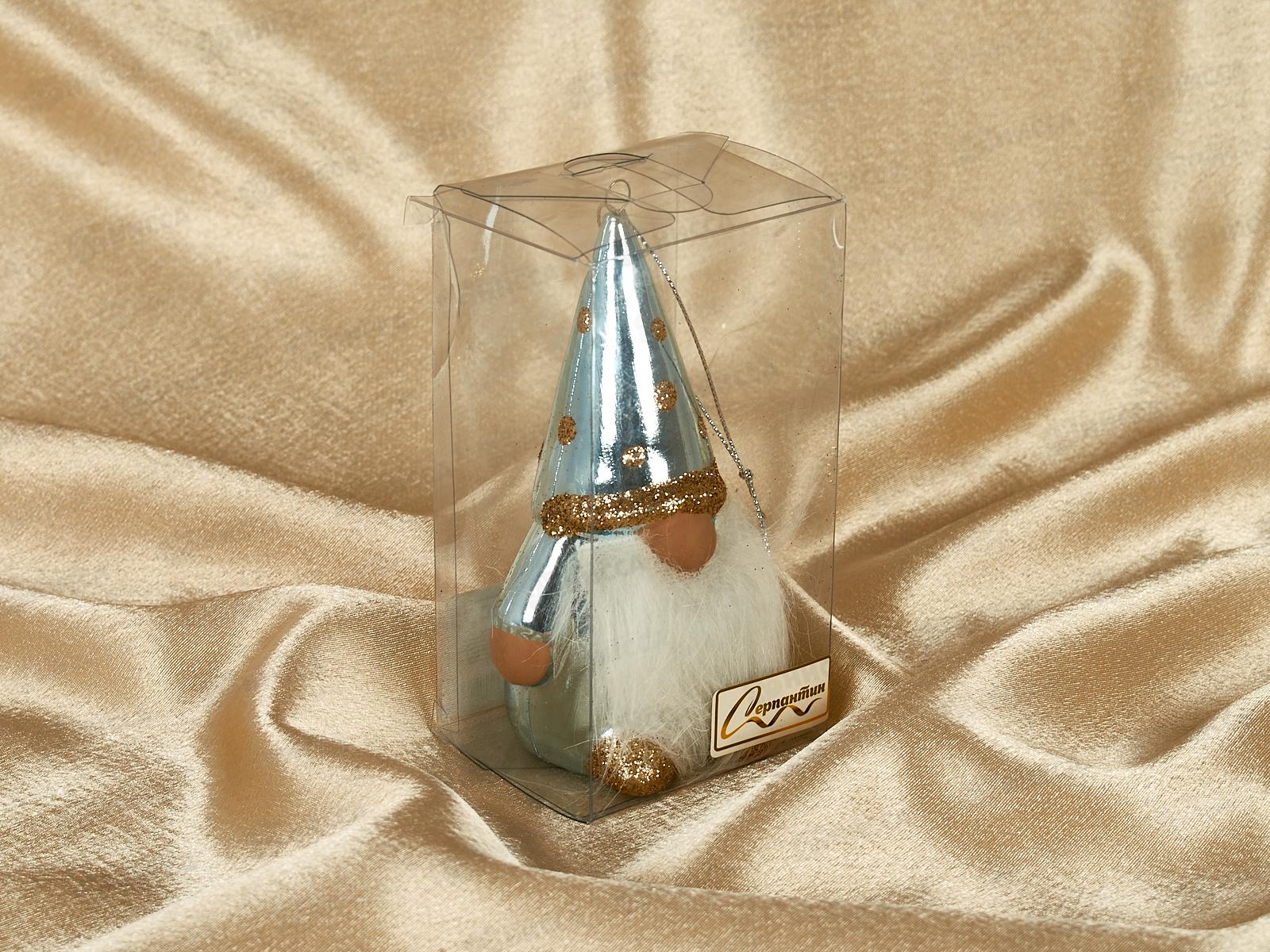 Елочная игрушка Веселый лесовичок 6,5*13см голубой 916-0707