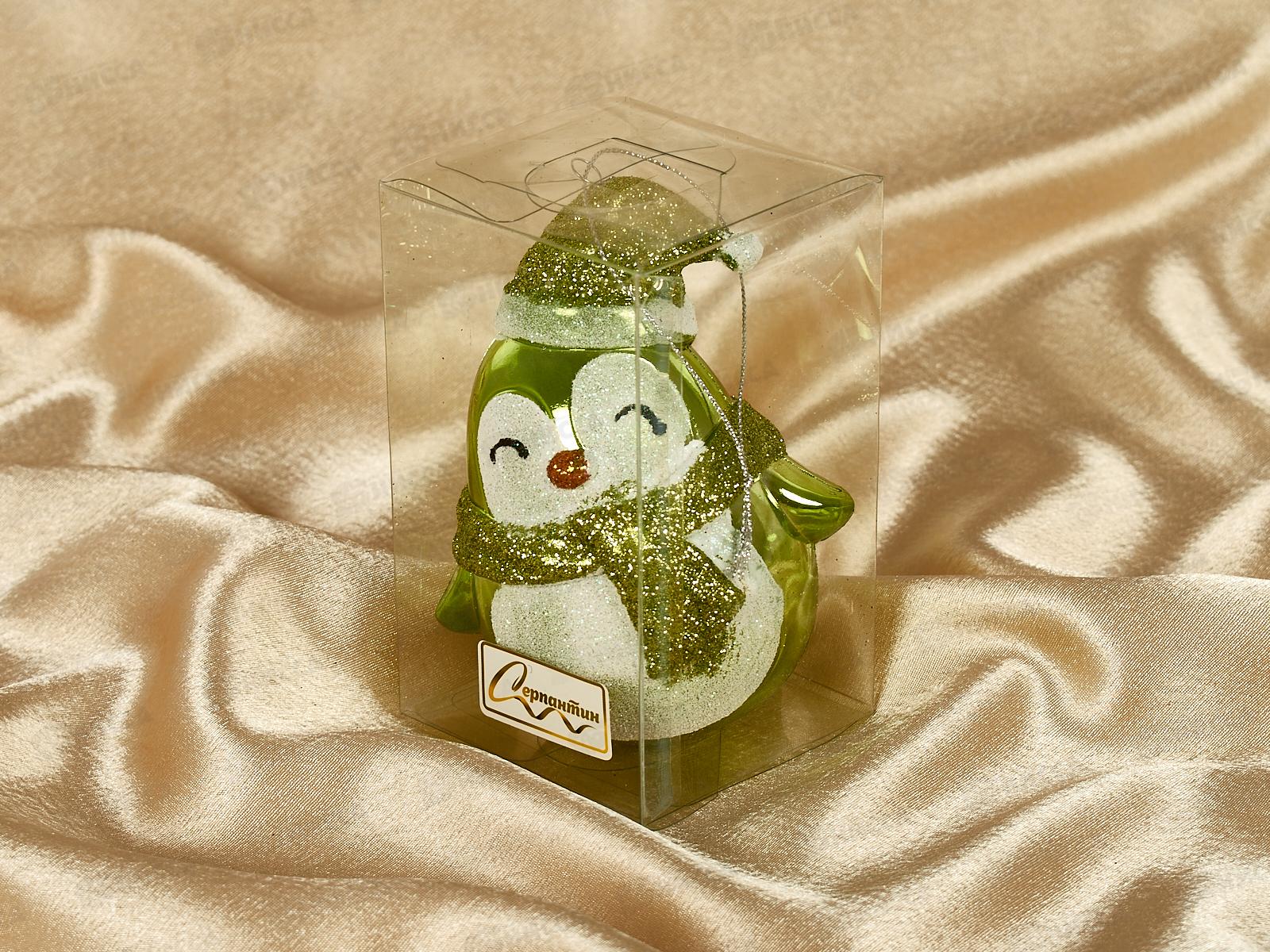 Елочная игрушка Милый пингвиненок 12*7см зеленый 916-0822